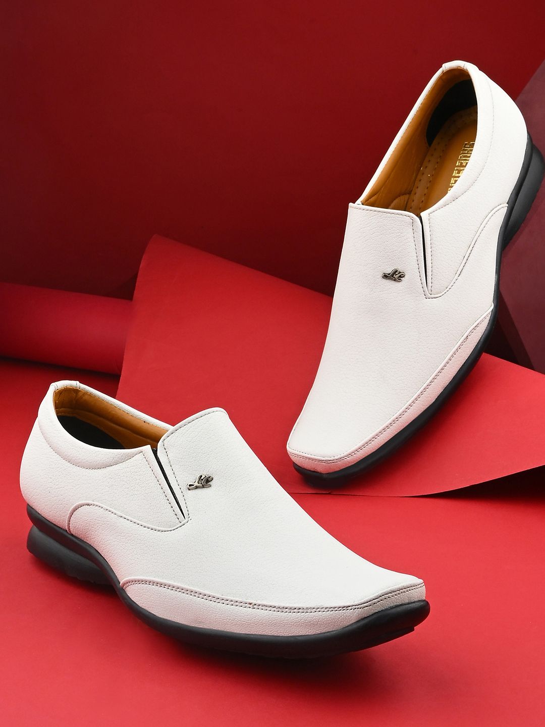 Shoe Island Men Leatherette CLS1018 White Low Ankle Length PU Shoes