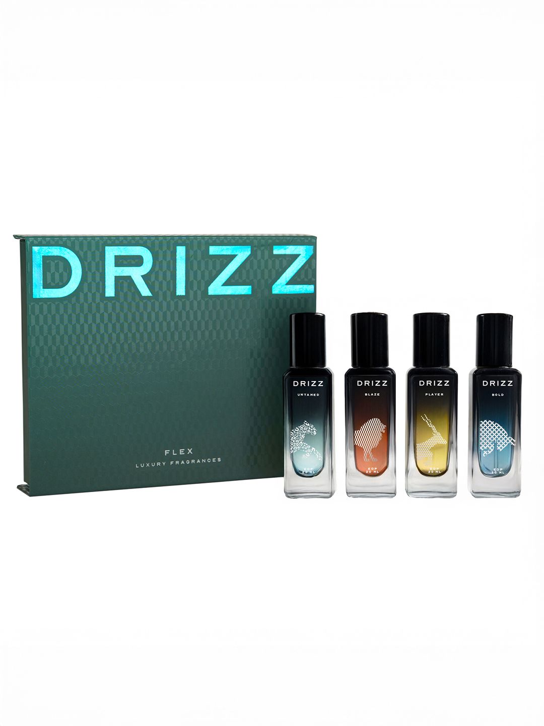 DRIZZ Set Of 4 Flex Eau de Parfum Fragrance Gift Set - 20 ml Each