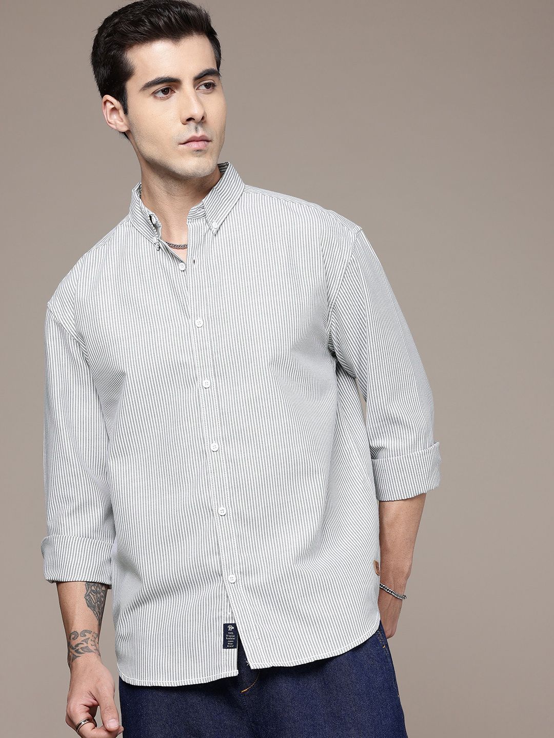 Buy Roadster Relaxed Fit Striped Casual Shirt - Shirts for Men
