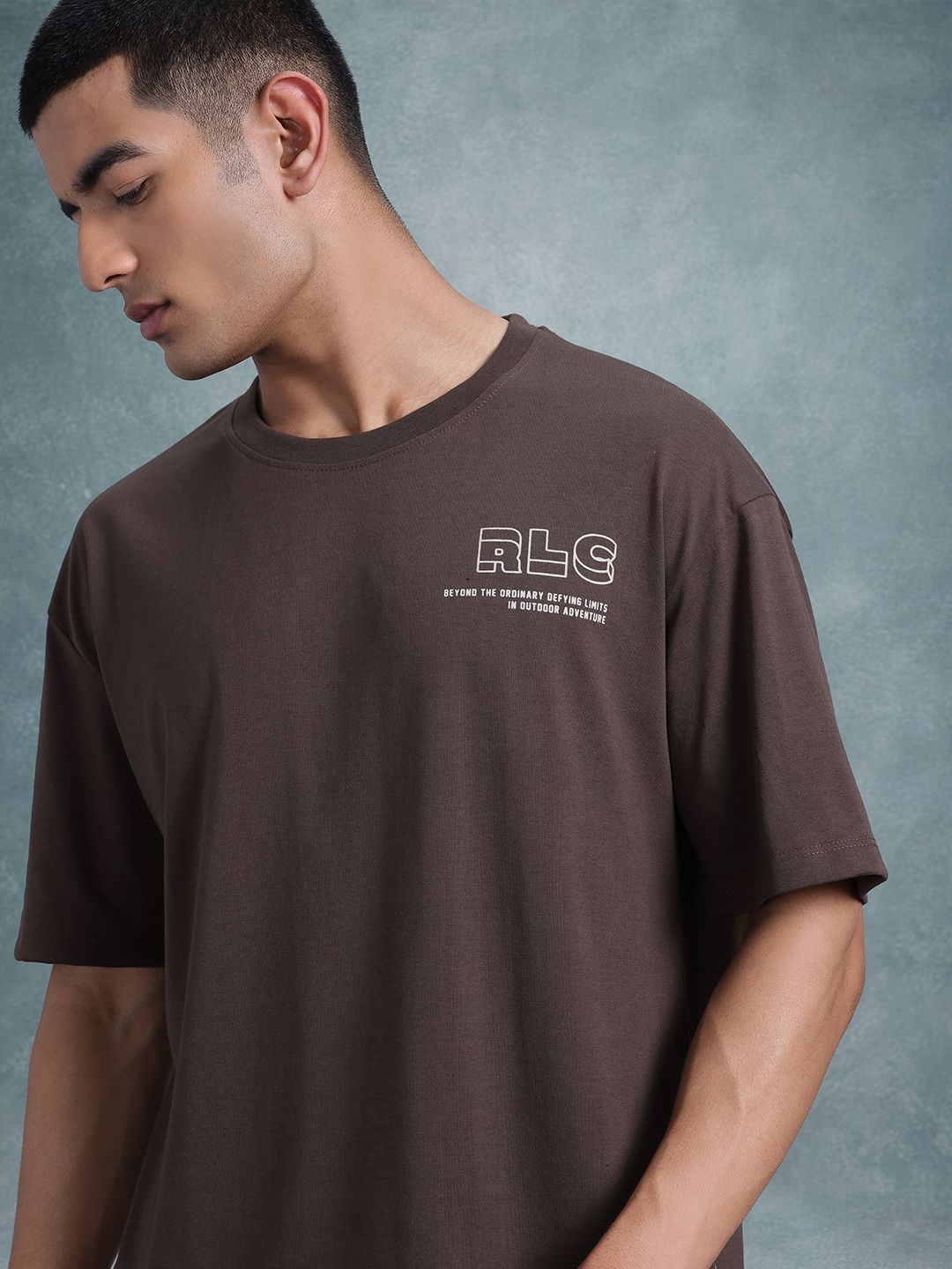 Roadster Men Typography Printed Drop-Shoulder Sleeves Pure Cotton T-shirt