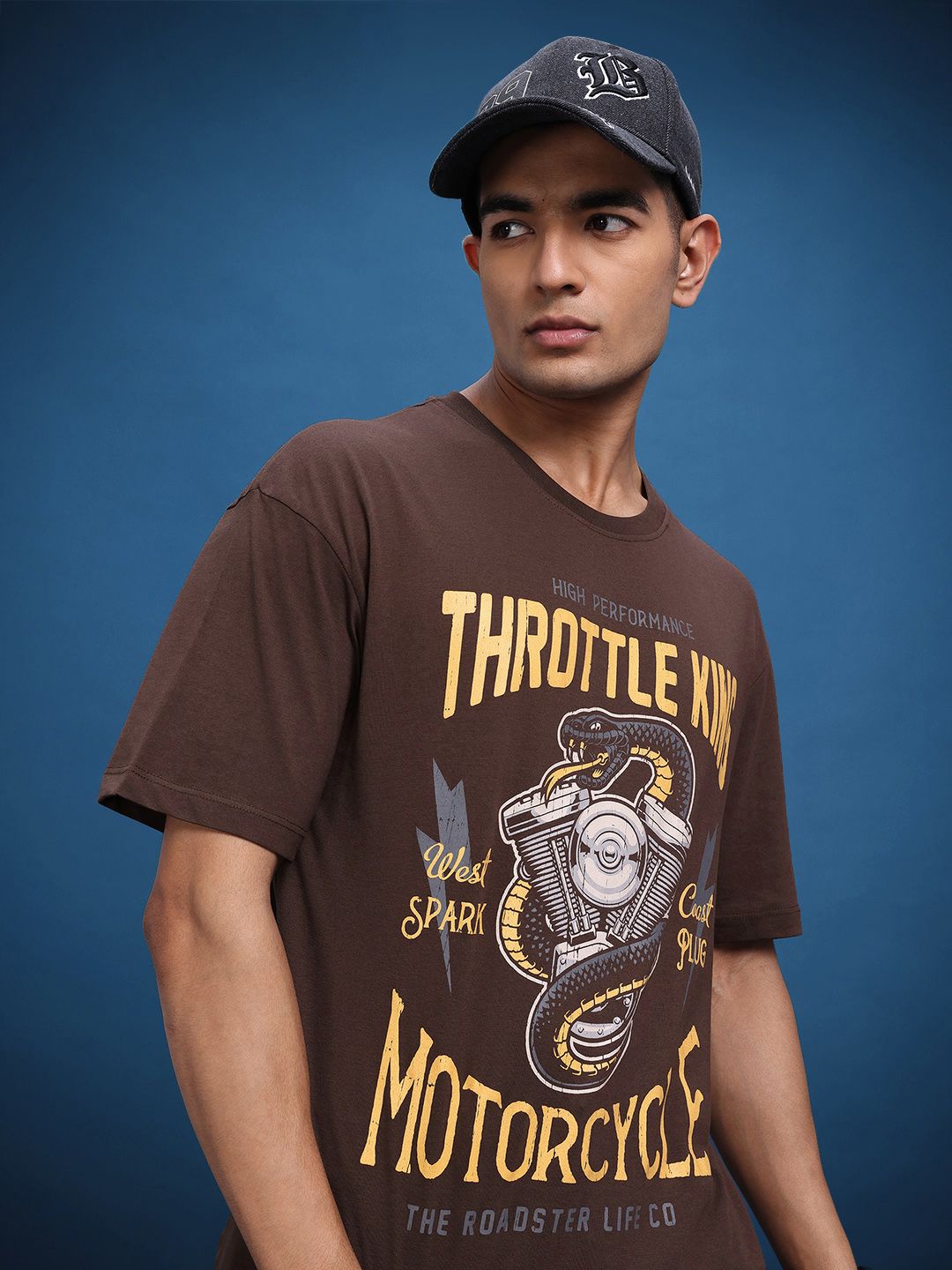 The Roadster Lifestyle Co. Typography Printed T-shirt