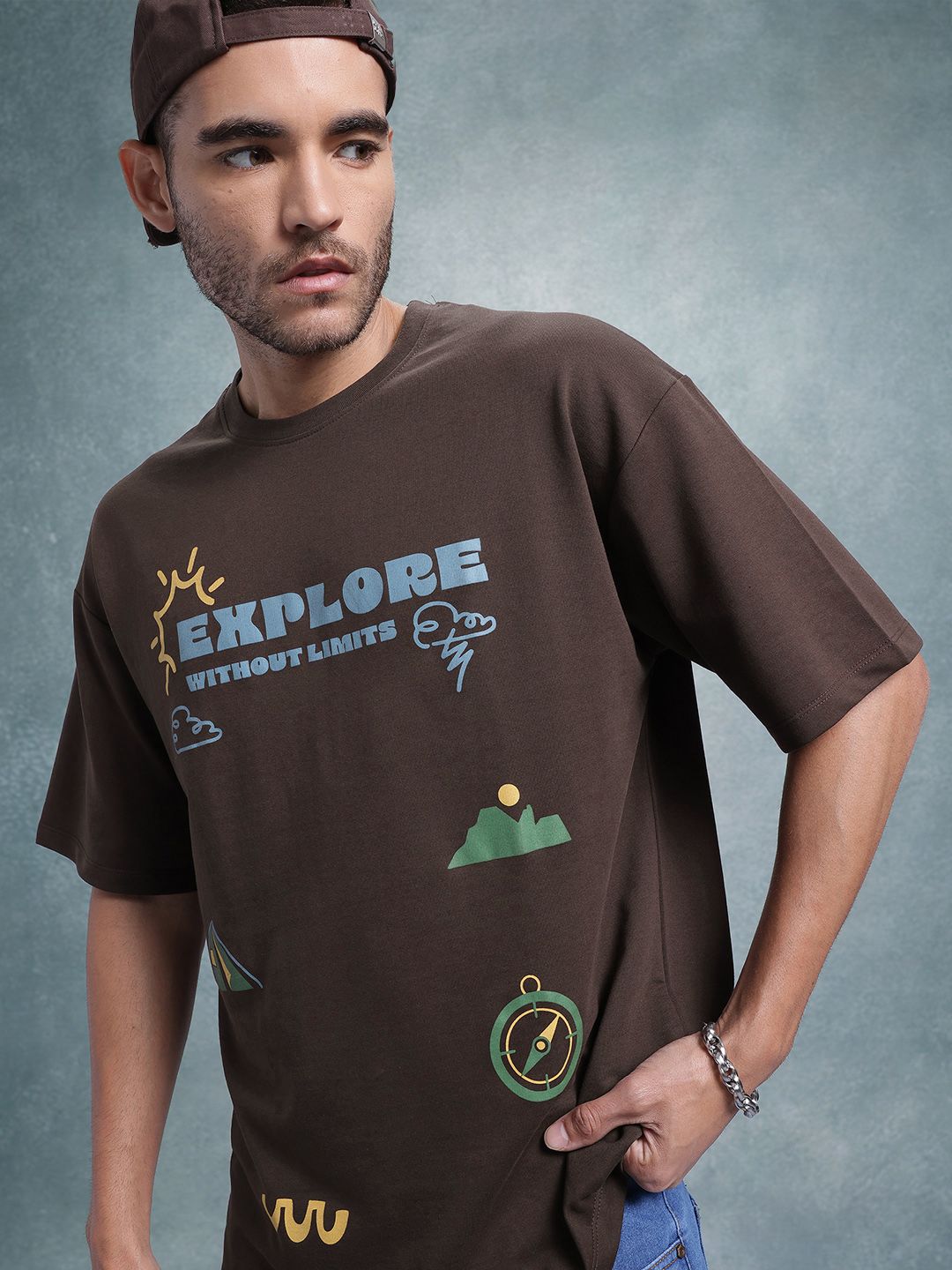 The Roadster Lifestyle Co. Typography Printed T-shirt