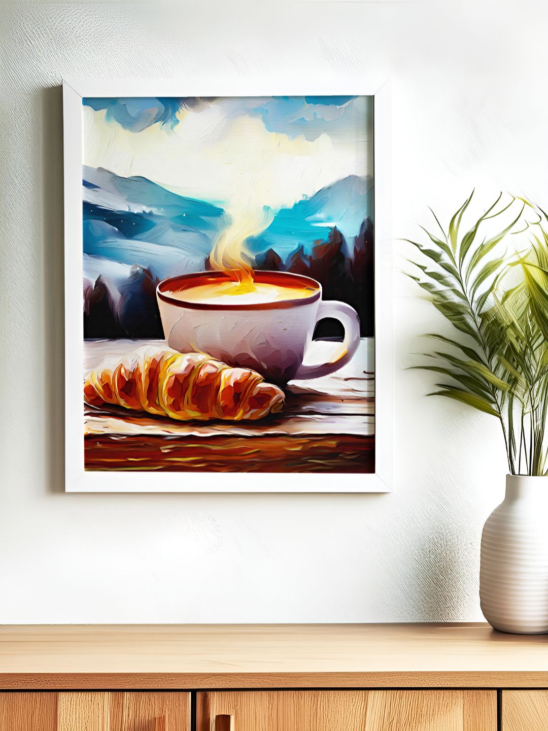 Sassyco White & Blue 1 Piece Canvas Other Wall Paintings
