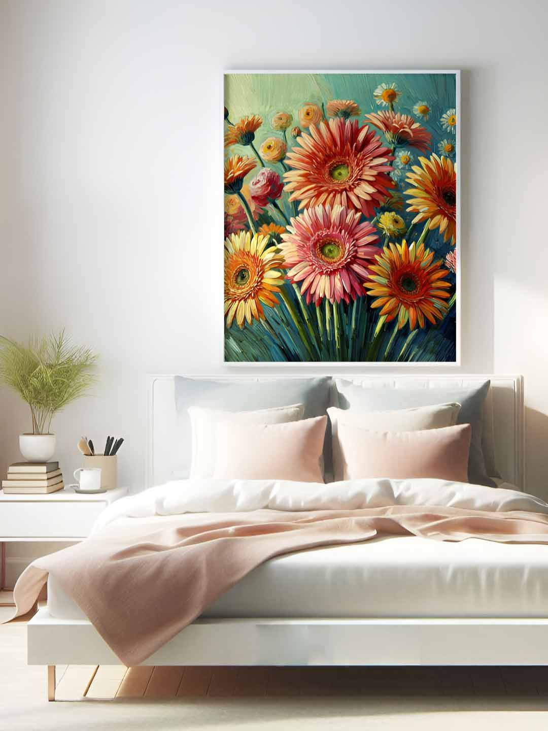 Sassyco Pink Canvas Wall Living Room Rectangle Potrait Paintings Wall Art
