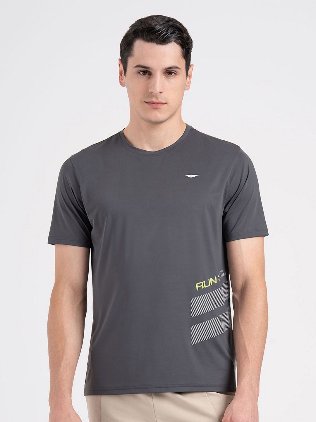 Red Tape Men Stretchable Activewear Round Neck Graphic T-Shirt