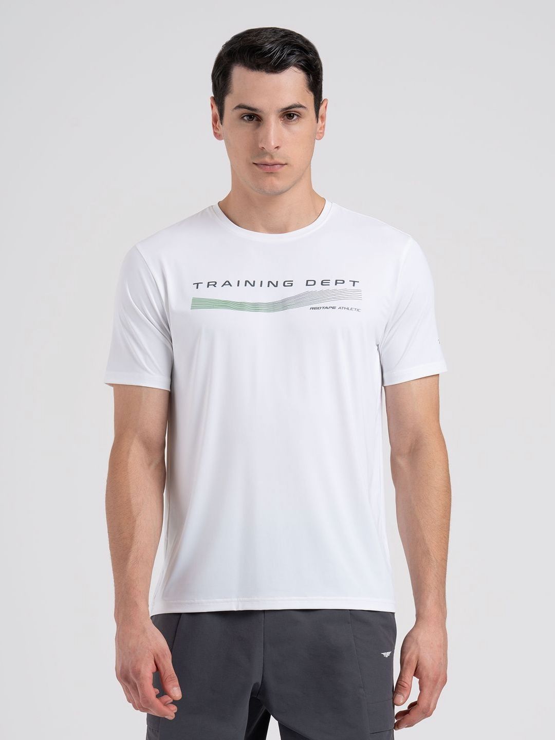 Red Tape Men Stretchable Activewear Round Neck Graphic T-Shirt