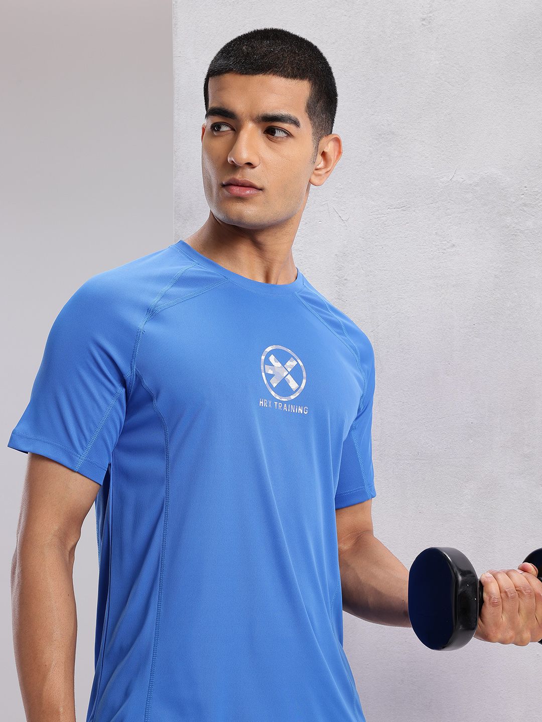 HRX by Hrithik Roshan Brand Logo Print Rapid-Dry Training T-shirt