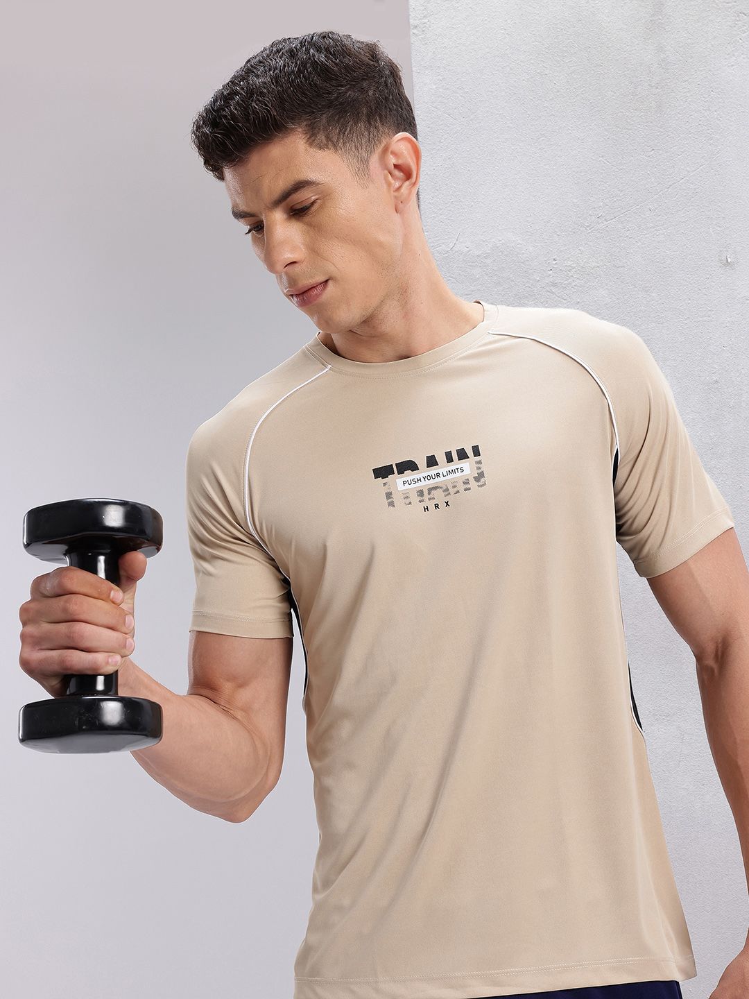 HRX by Hrithik Roshan Men Typography Printed Rapid-Dry Training T-shirt