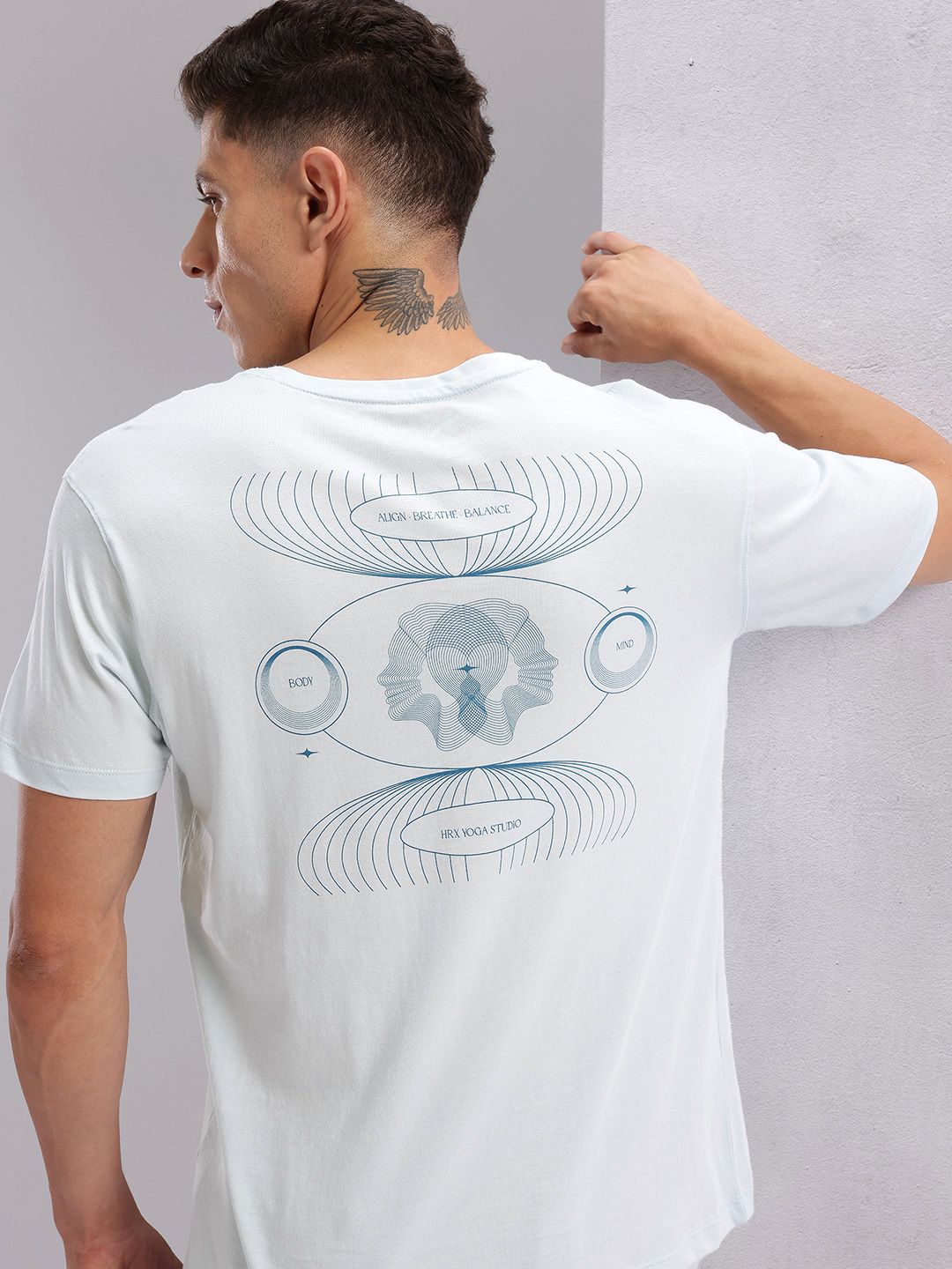 HRX by Hrithik Roshan Printed Pure Cotton Yoga T-shirt