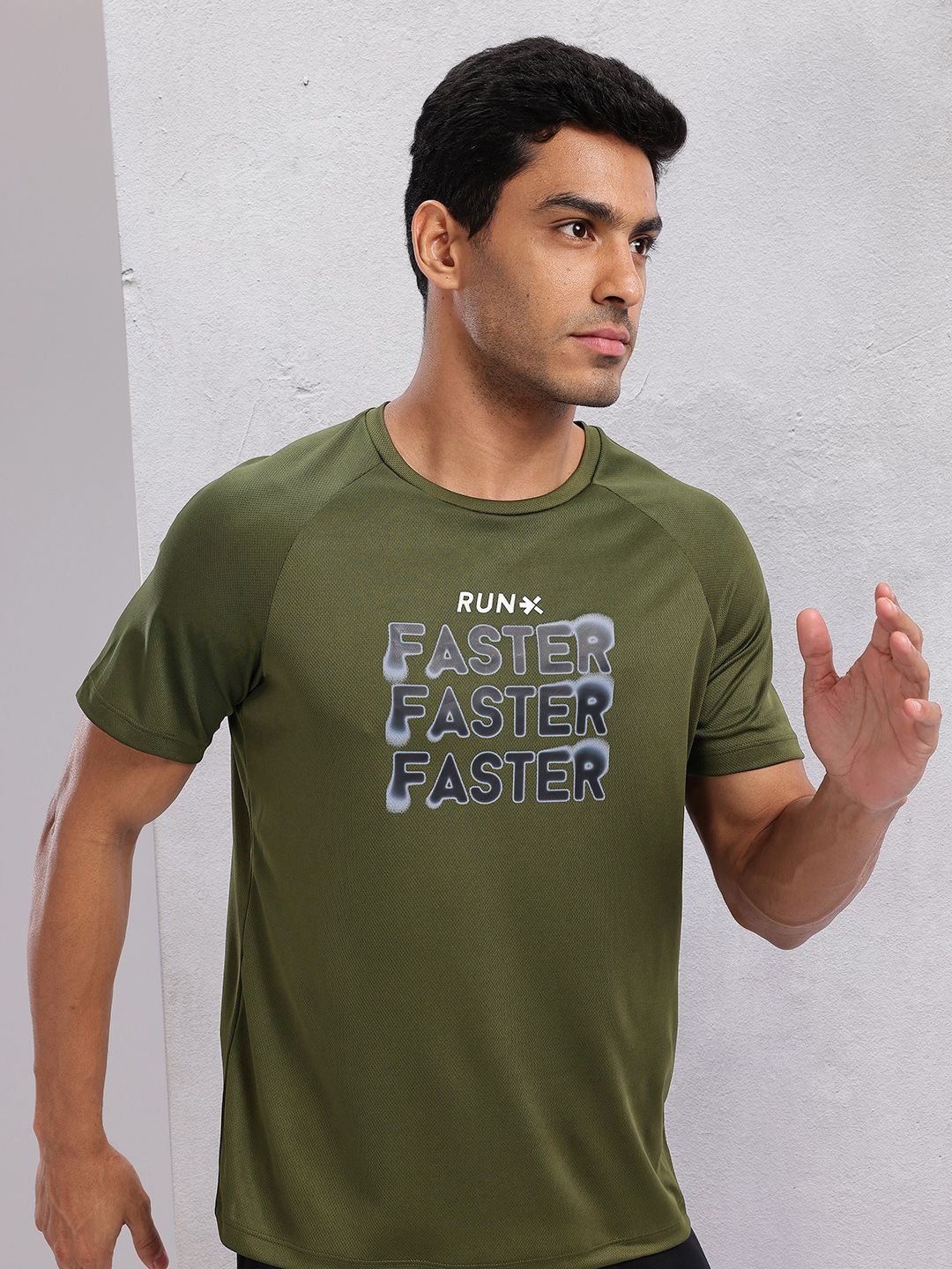 HRX by Hrithik Roshan Typography Print Rapid-Dry Running T-shirt