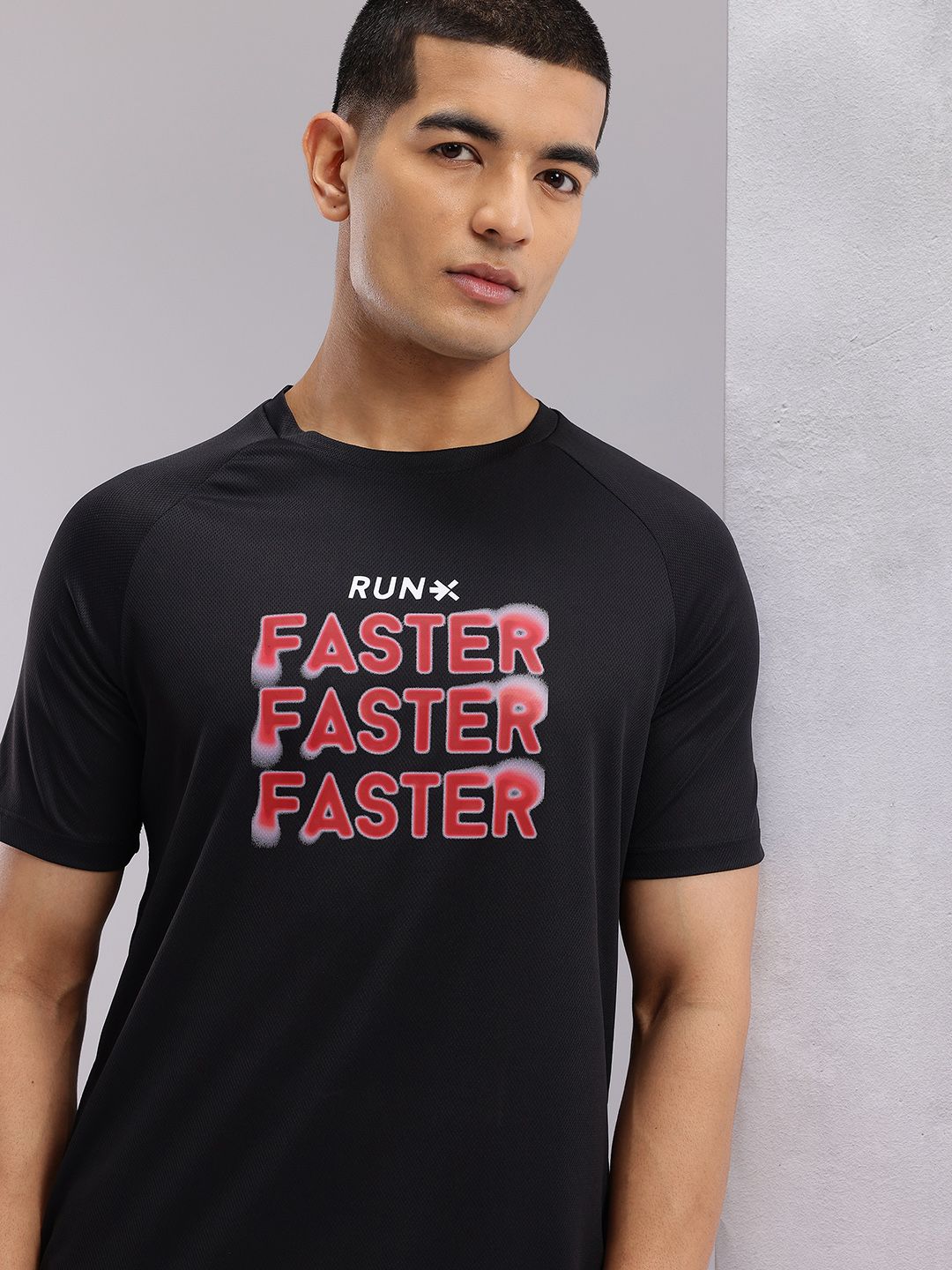 HRX by Hrithik Roshan Typography Print Rapid-Dry Running T-shirt