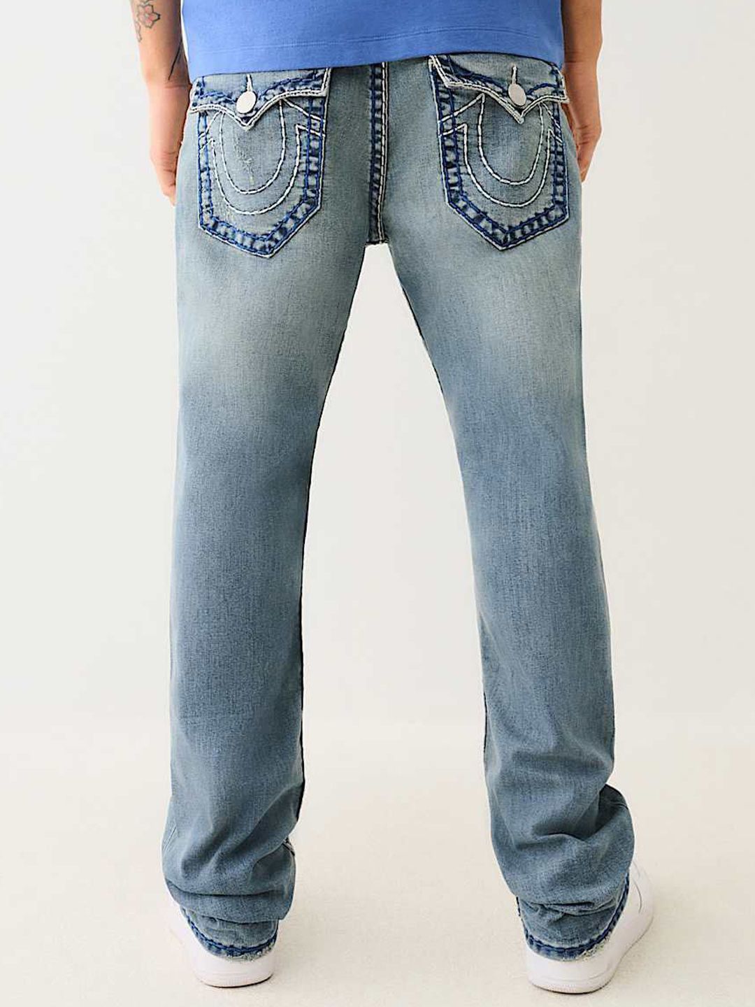 Buy True Religion Super T Ricky Straight Fit Mid Rise Washed Jeans