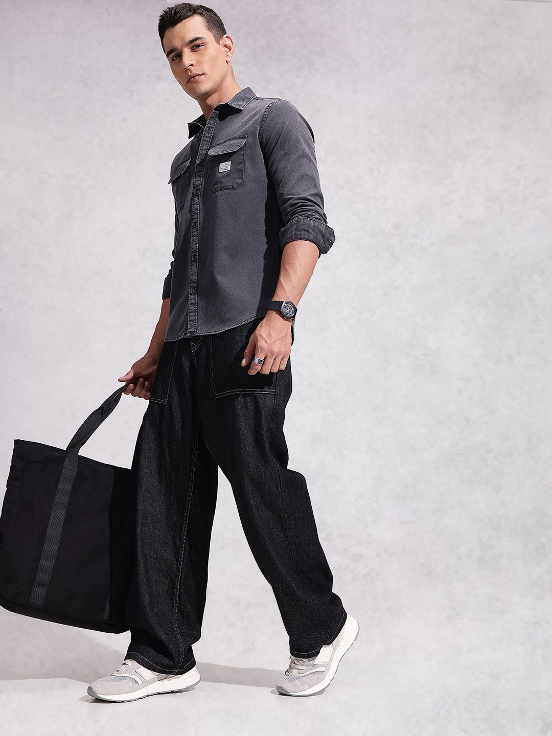 Buy WROGN Pure Cotton Denim Shirt - Shirts for Men 33009107 | Myntra