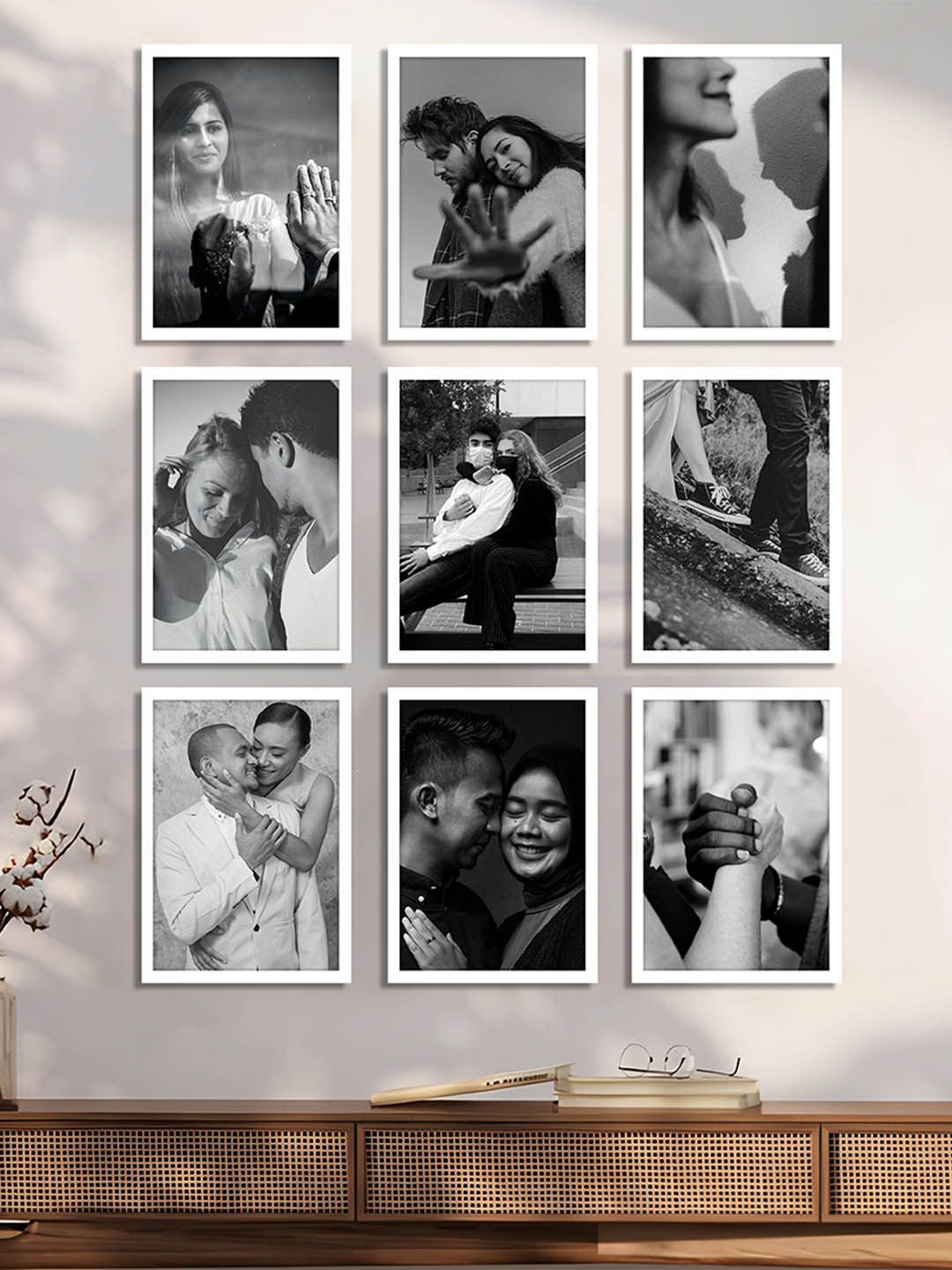 Art Street Art Street White 9 Pieces Wood Wall Photo Frames