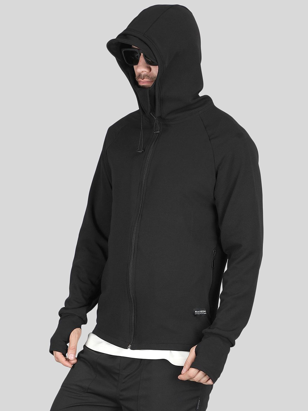 Raxedo Men Sun Protection Hooded Summer Biker Jacket