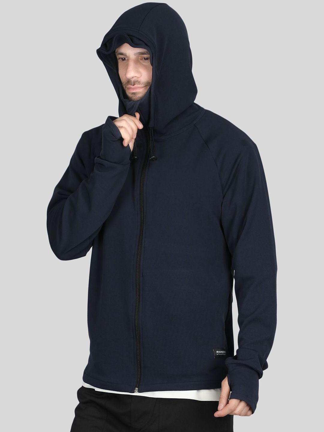 Raxedo Men Sun Protection Hooded Summer Biker Jacket