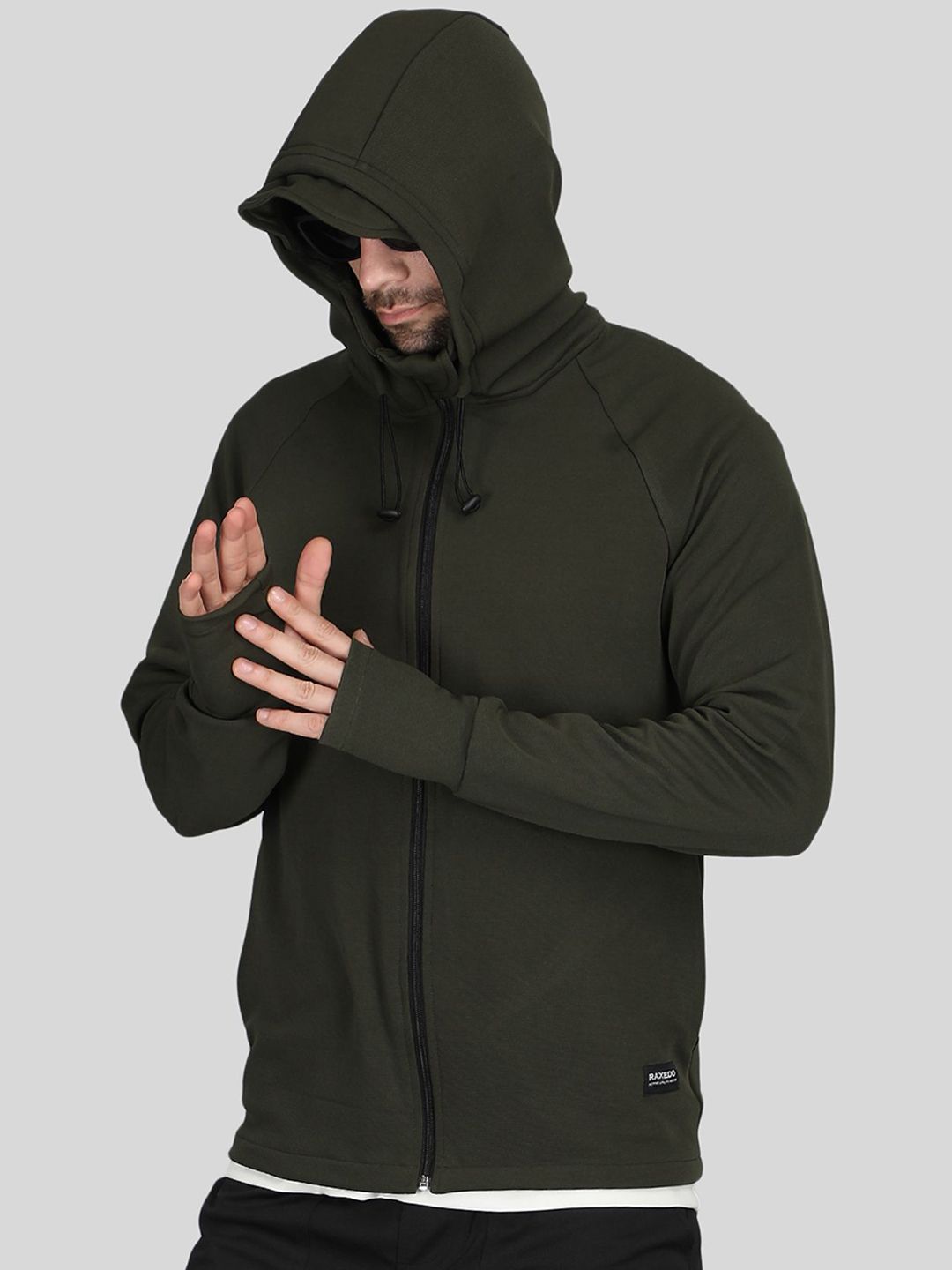 Raxedo Men Sun Protection Hooded Summer Biker Jacket