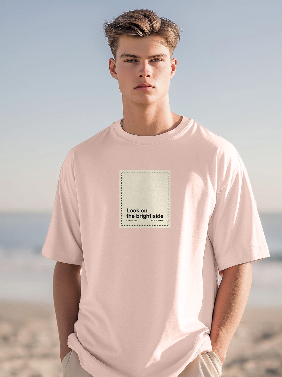 NOBERO Men Oversized Graphic Printed T-shirt