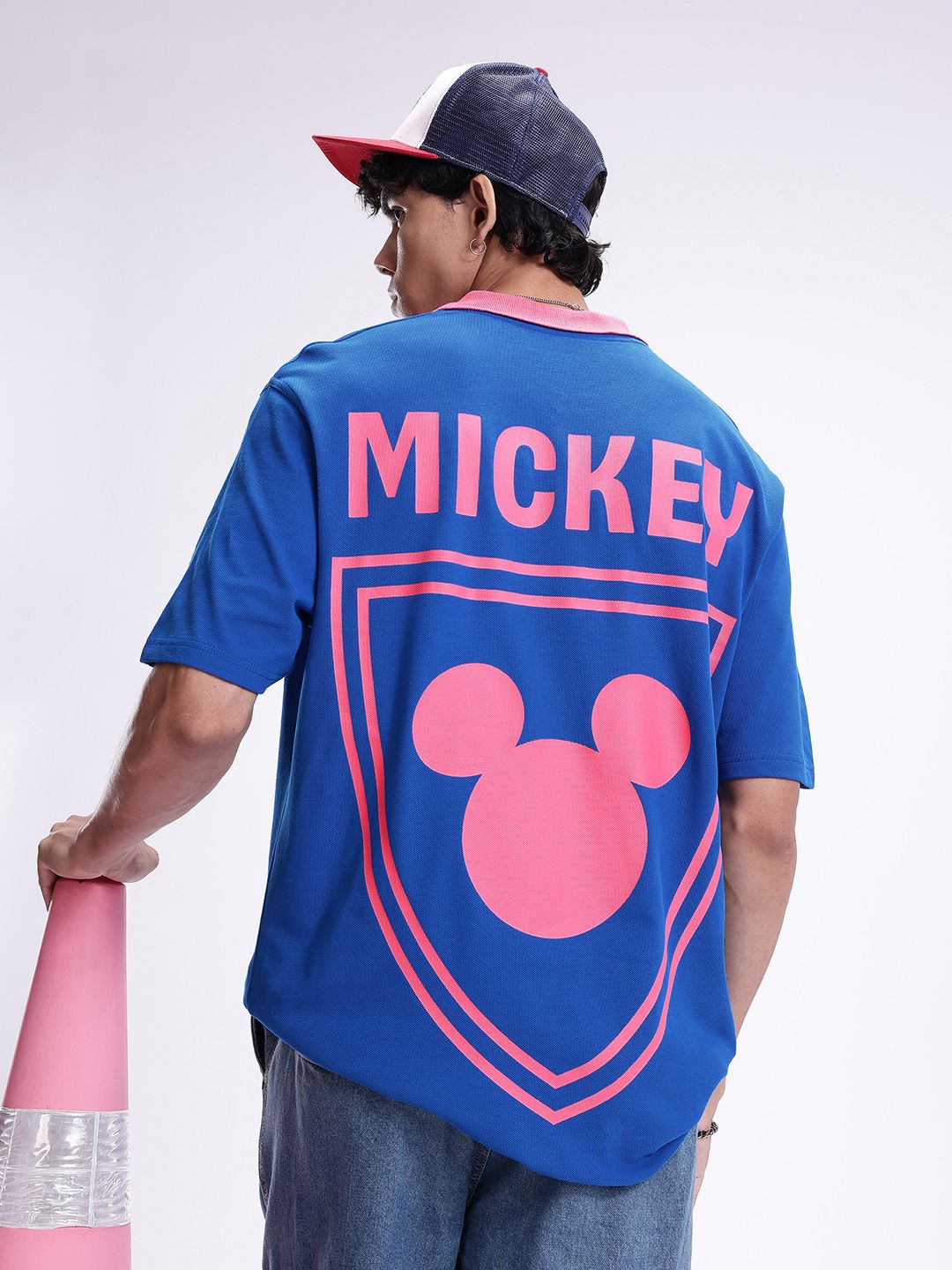 Kook N Keech Disney Men Mickey Mouse Printed Oversized T-shirt