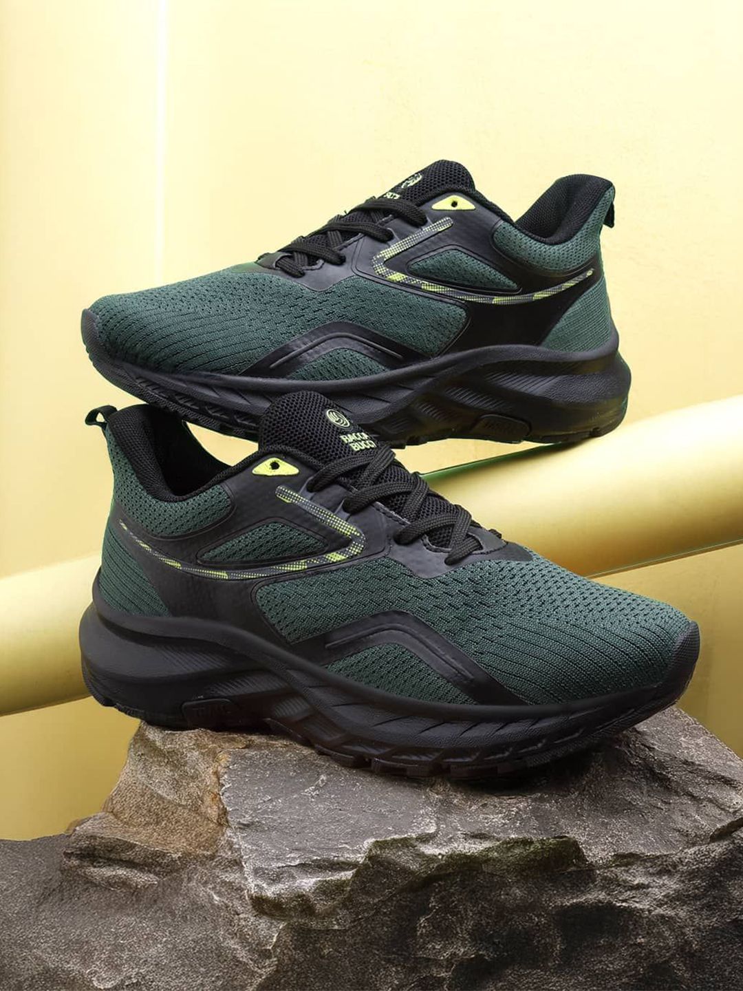 bacca bucci Stratos Athleisure Green Mesh Running Shoes