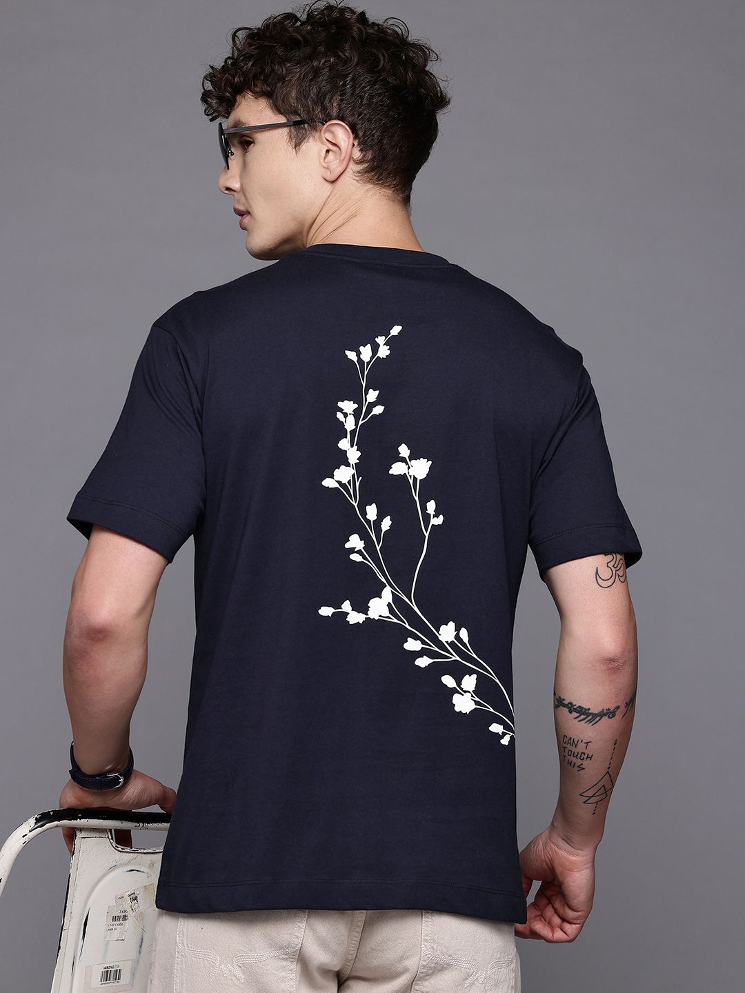 Allen Solly Floral Printed Relaxed Fit Pure Cotton T-shirt