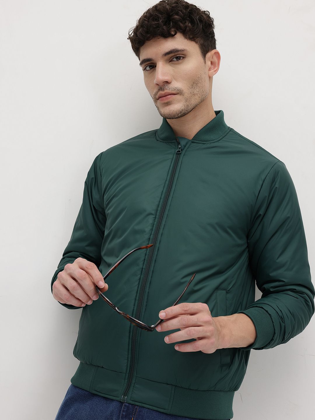 The Roadster Life Co. Stand Collar Padded Jacket