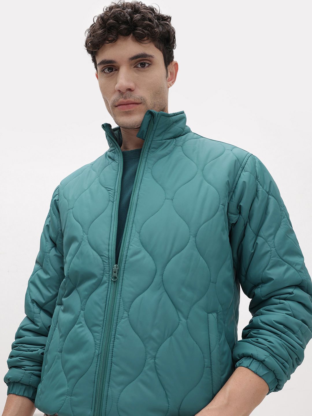 The Roadster Life Co. Mock Collar Quilted Jacket