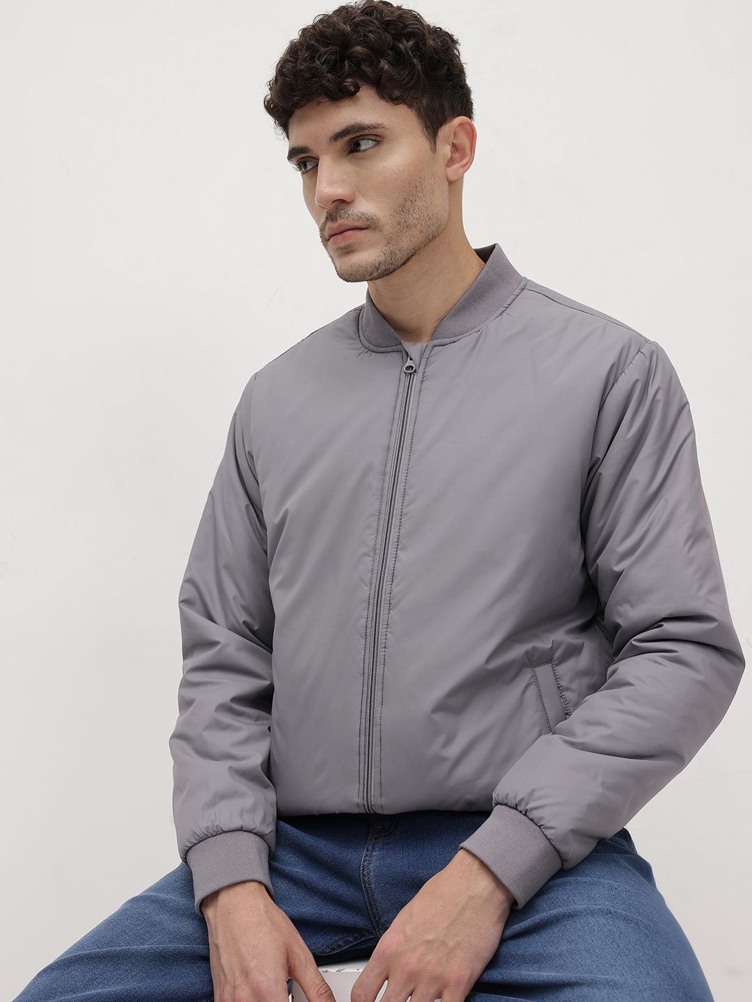 The Roadster Life Co. Stand Collar Padded Jacket