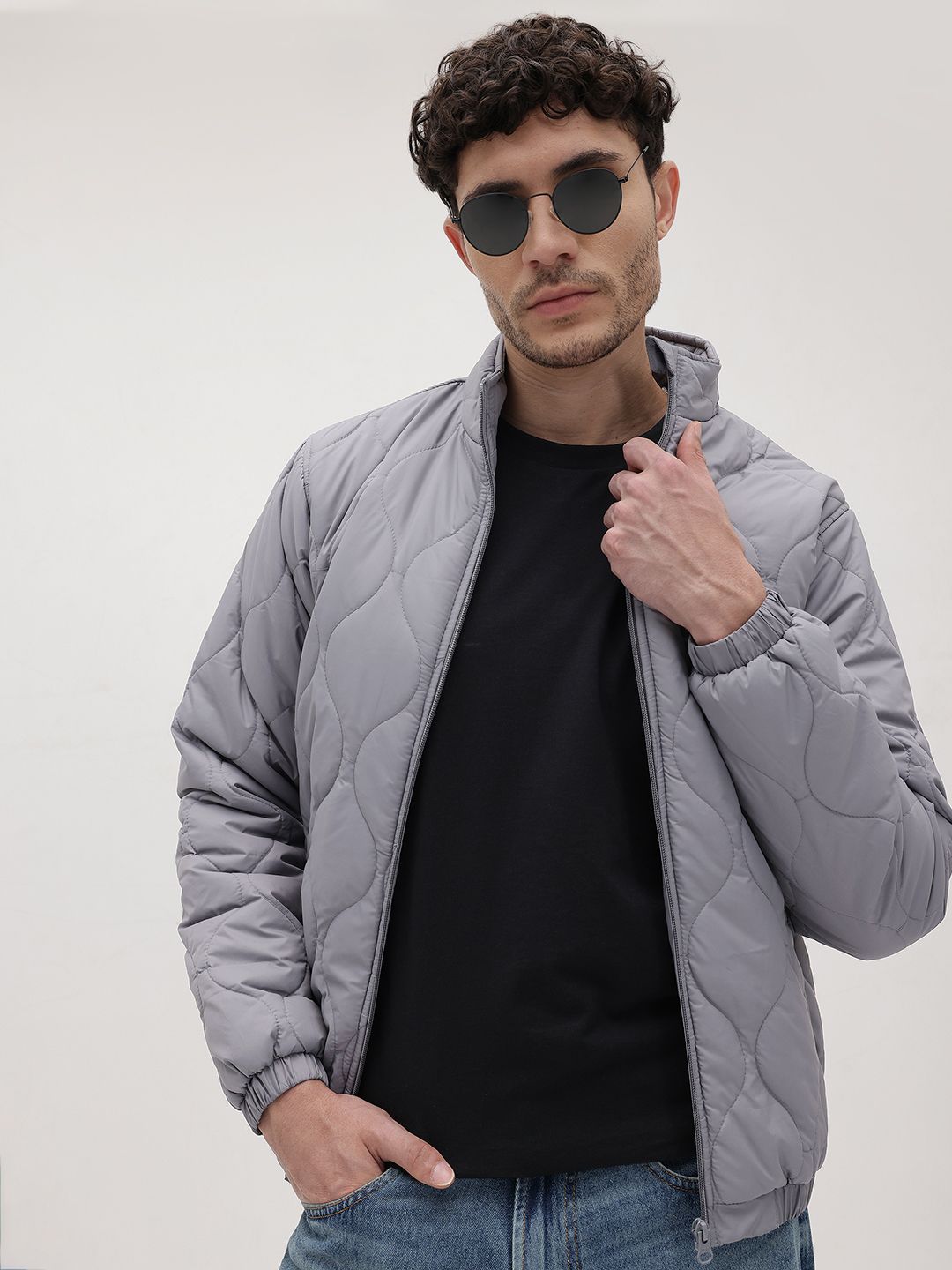 The Roadster Life Co. Mock Collar Quilted Jacket