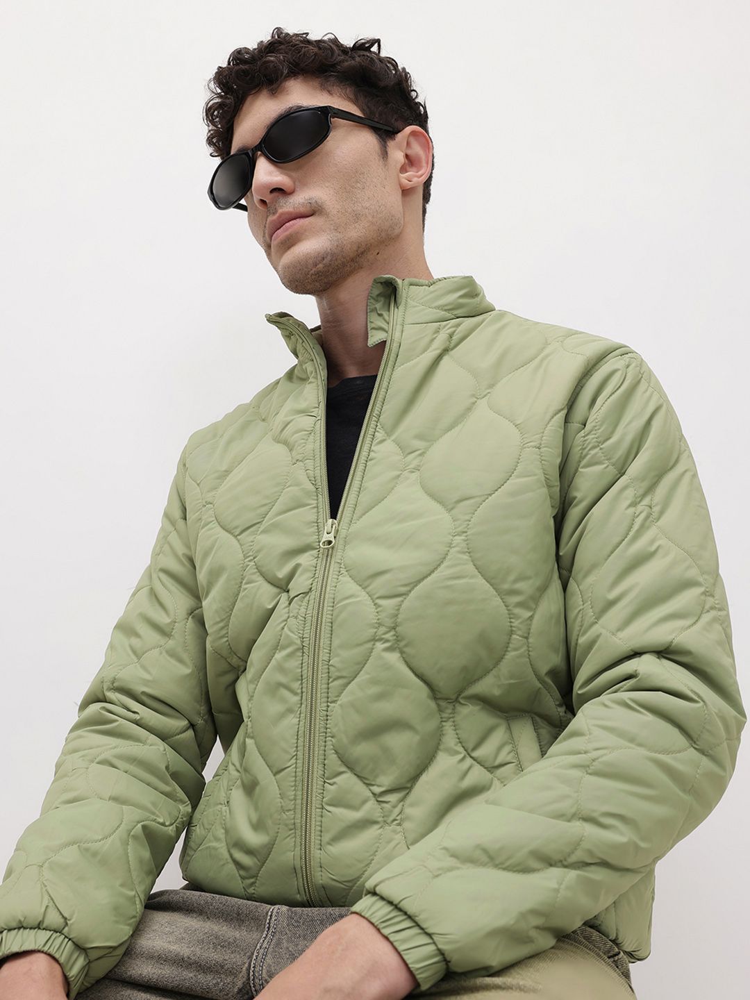The Roadster Life Co. Mock Collar Quilted Jacket