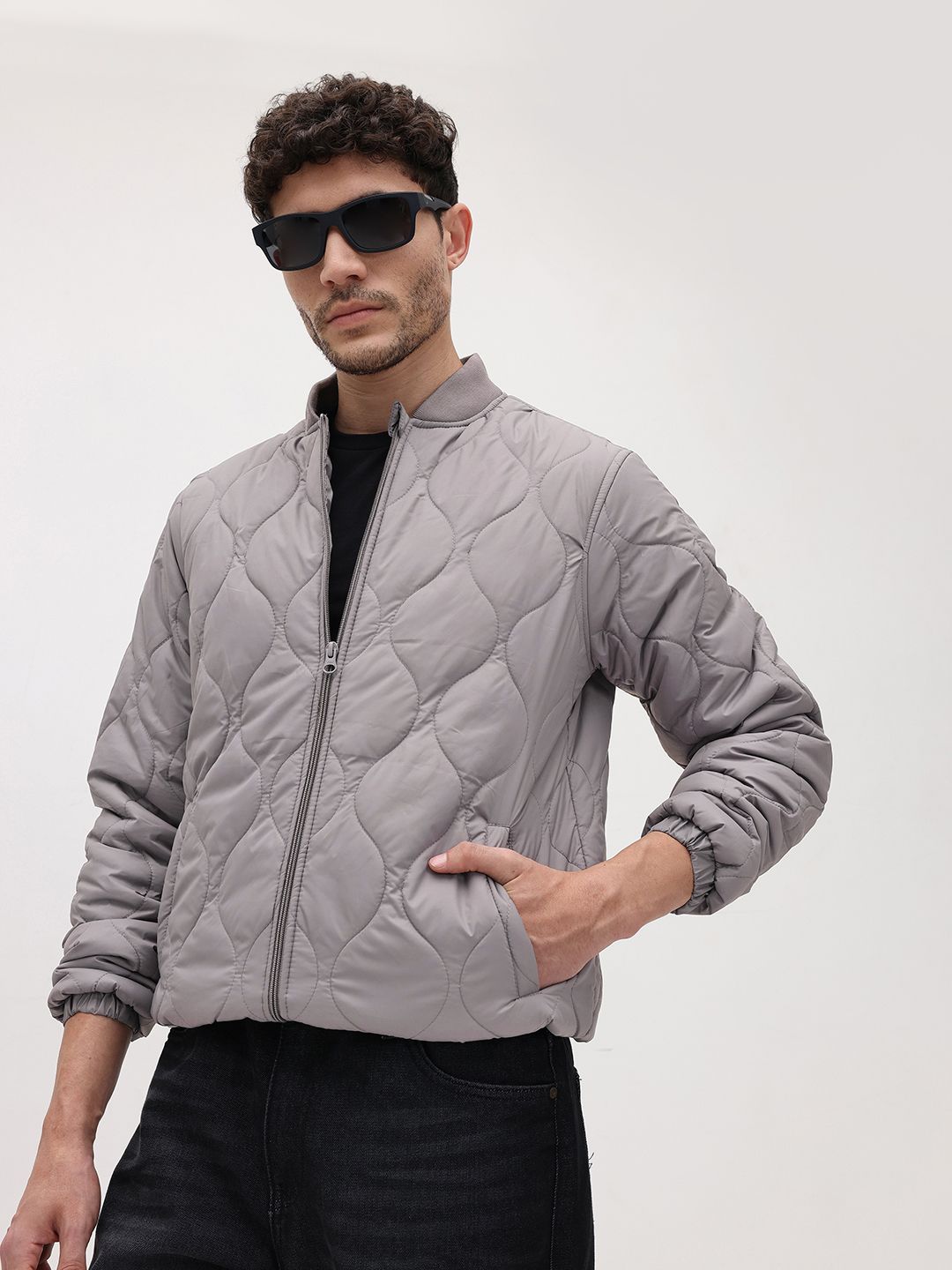 The Roadster Life Co. Stand Collar Quilted Jacket