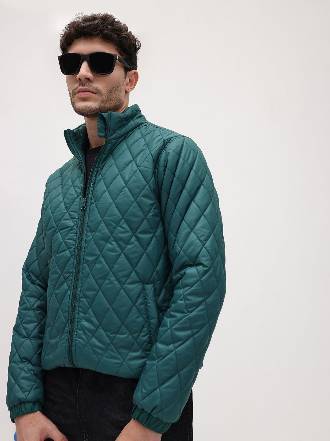 The Roadster Life Co. Mock Collar Quilted Jacket