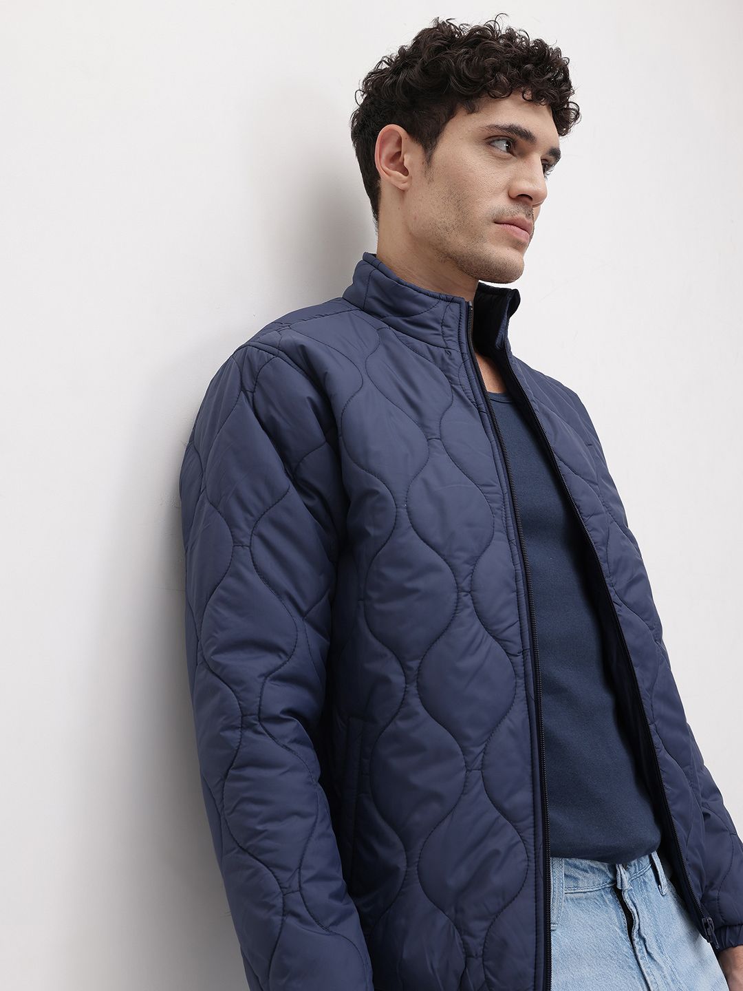 The Roadster Life Co. Mock Collar Quilted Jacket