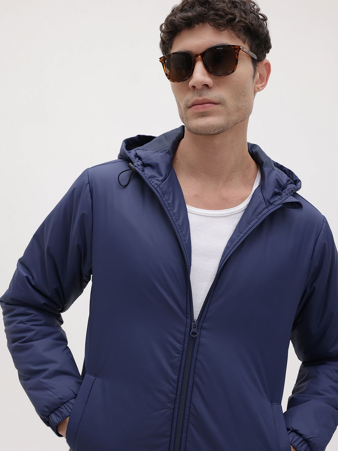 The Roadster Life Co. Typography Print Hooded Padded Jacket