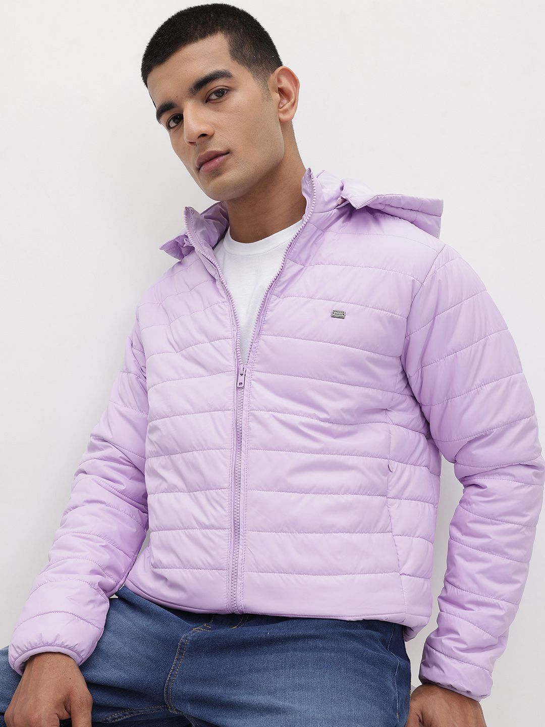 The Roadster Life Co. Solid Hooded Padded Jacket