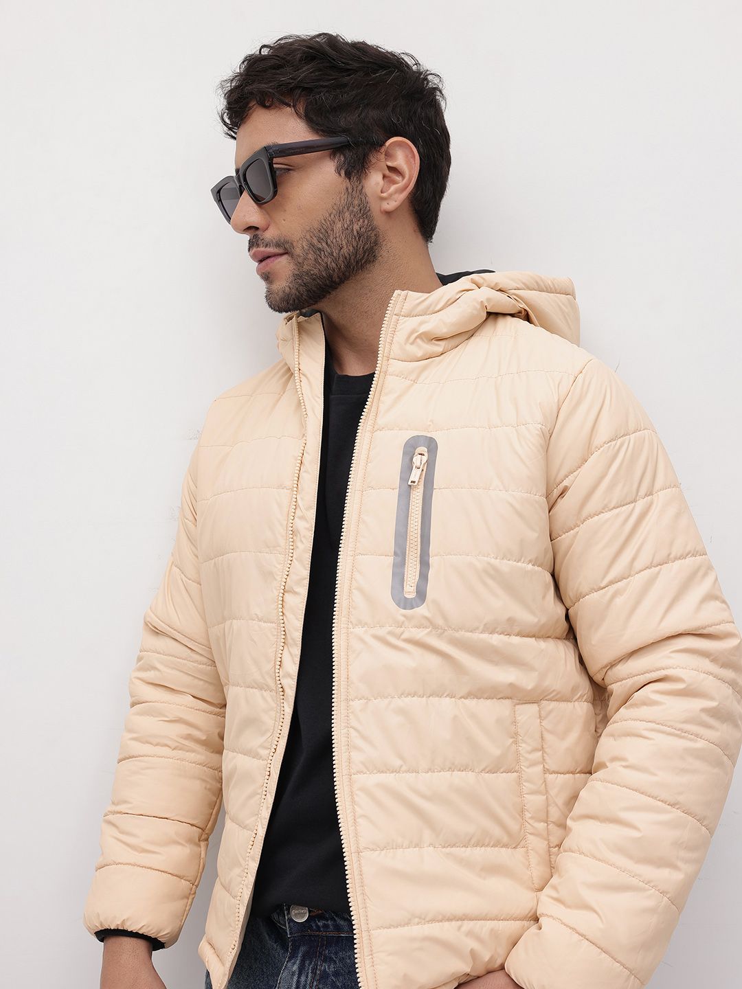 The Roadster Life Co. Men Hooded Padded Jacket