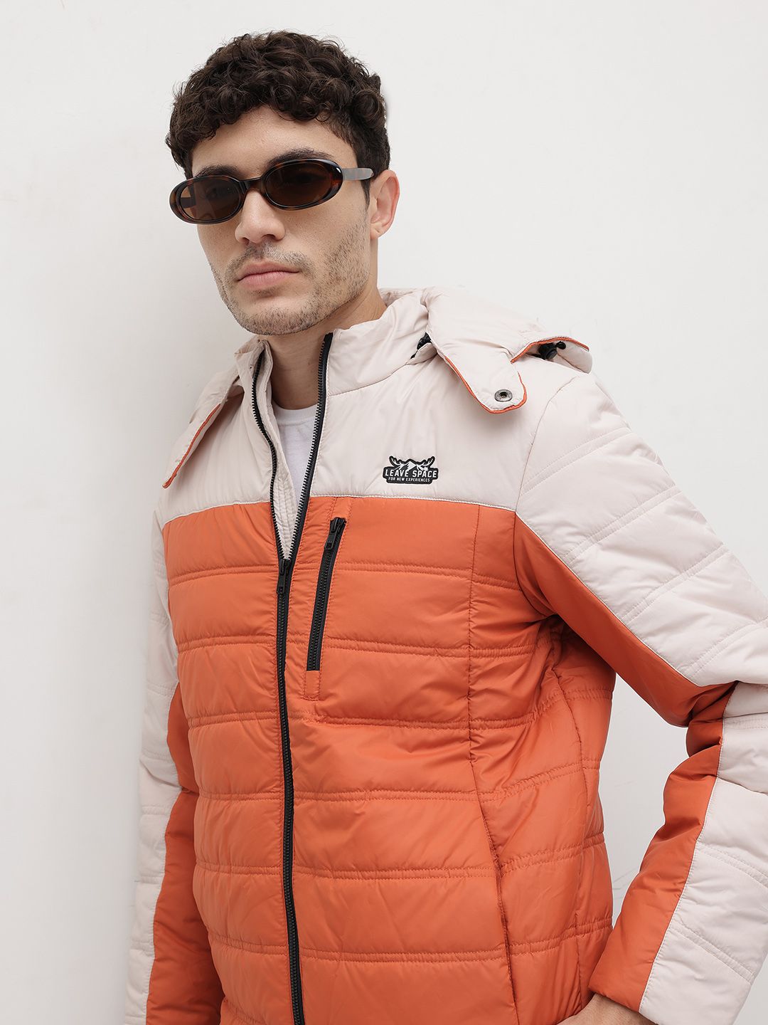 The Roadster Life Co. Colourblocked Hooded Padded Jacket