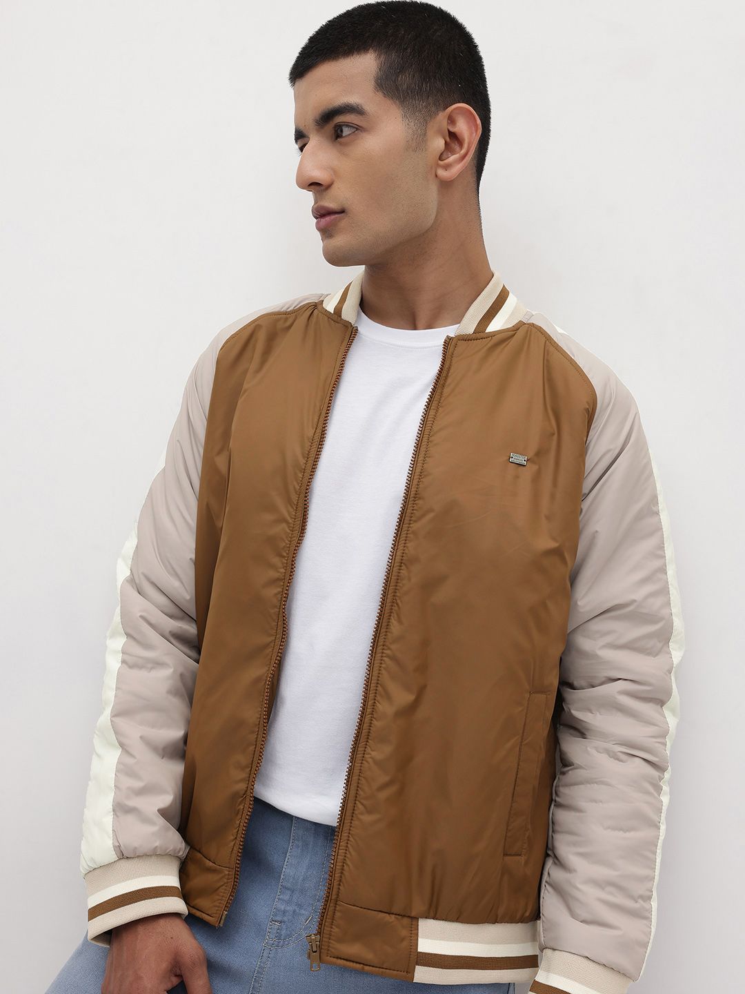 The Roadster Life Co. Solid Varsity Jacket