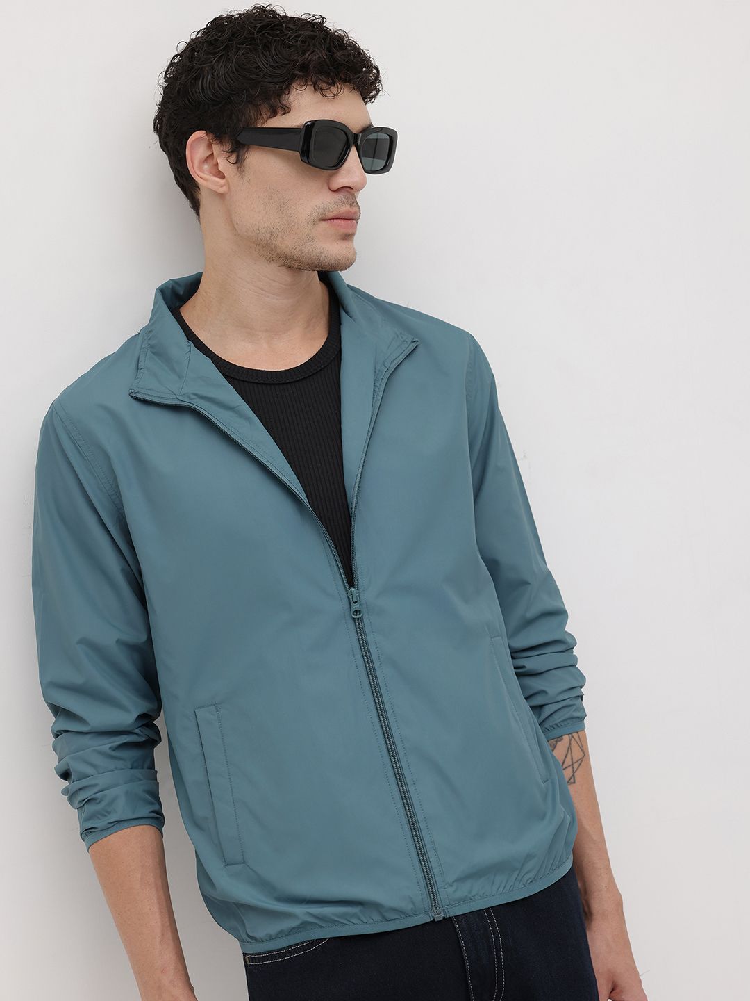 The Roadster Life Co. Mock Collar Bomber Jacket