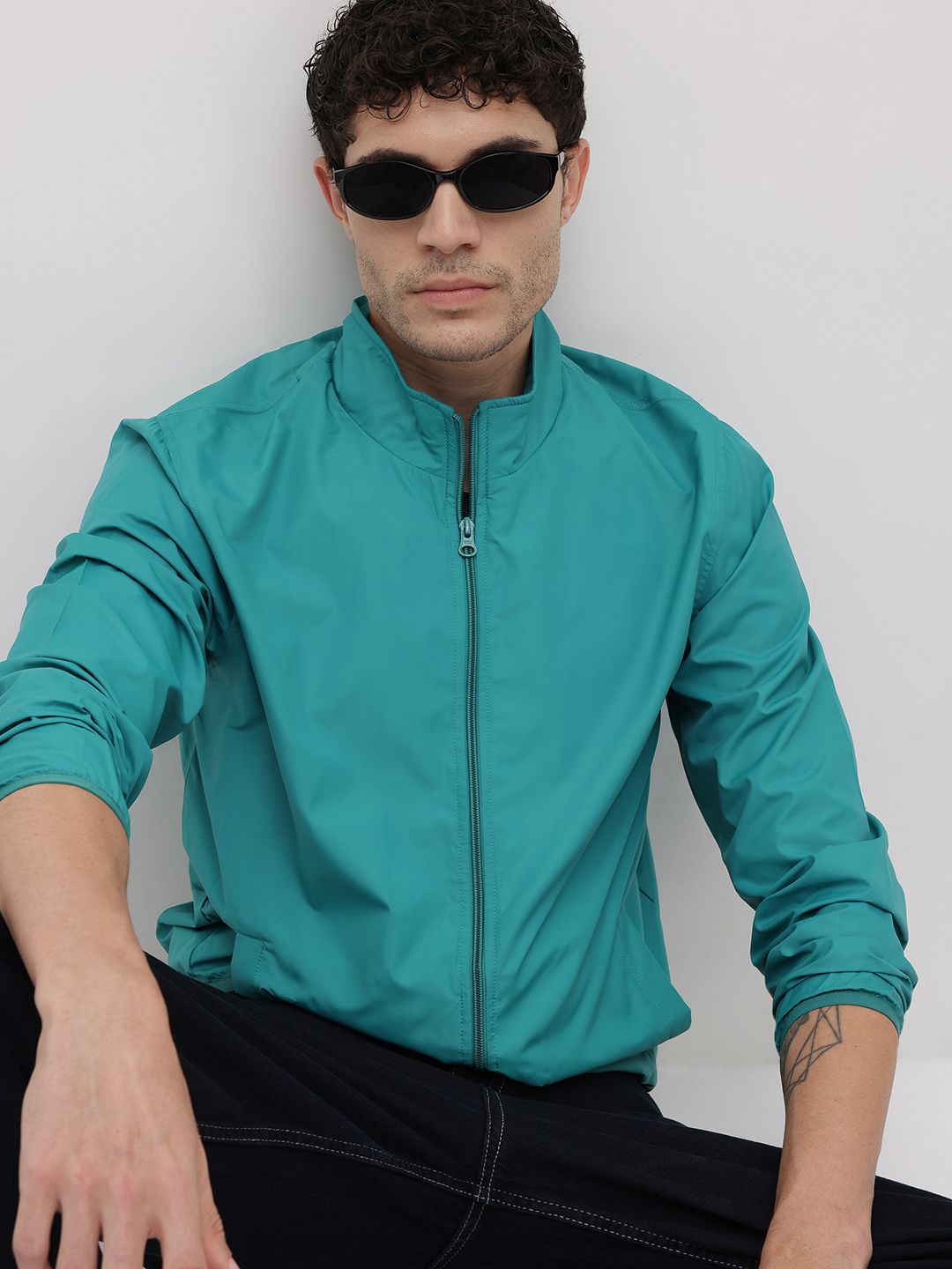 The Roadster Life Co. Mock Collar Bomber Jacket
