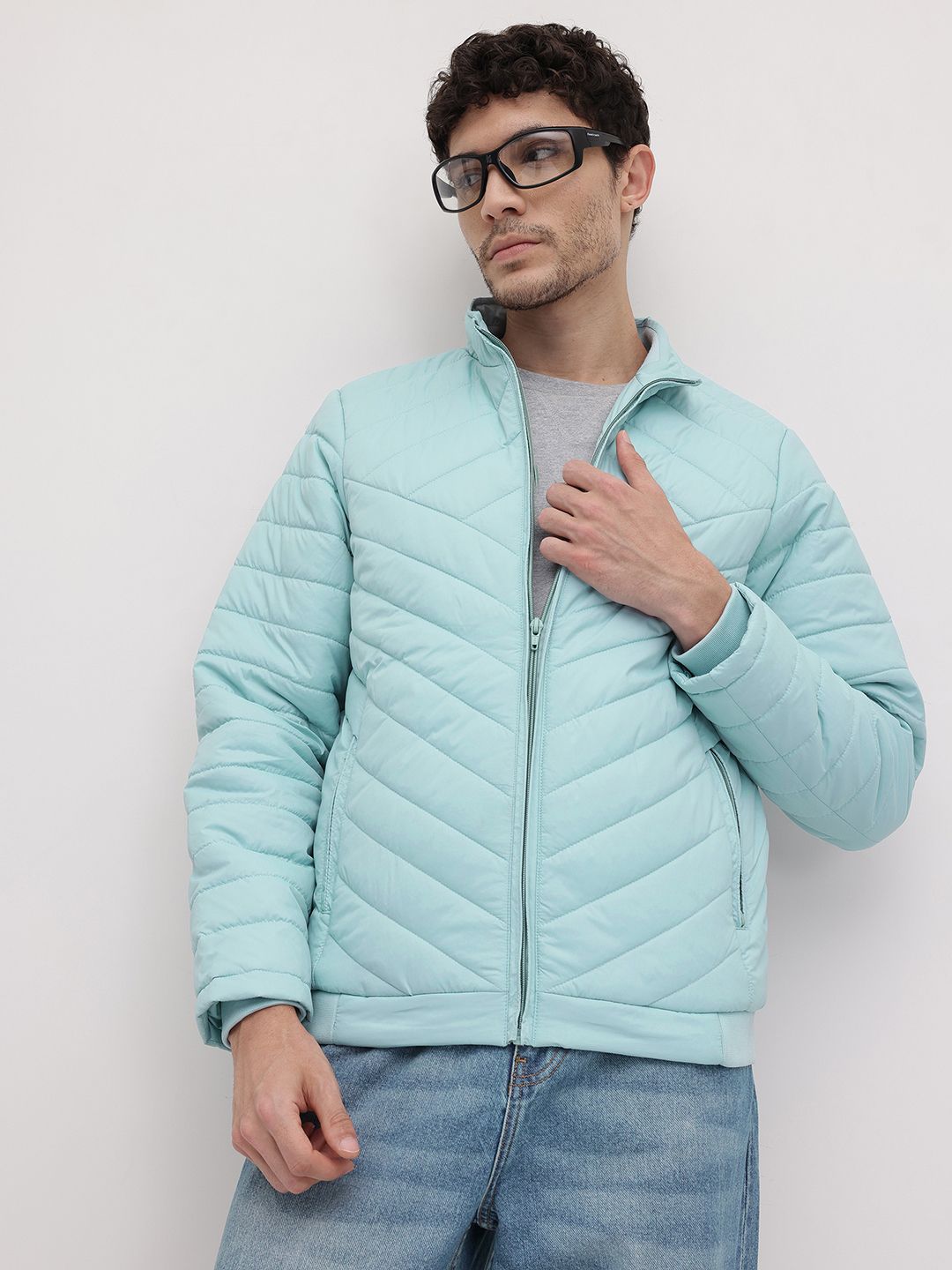 The Roadster Life Co. Mock Collar Padded Jacket