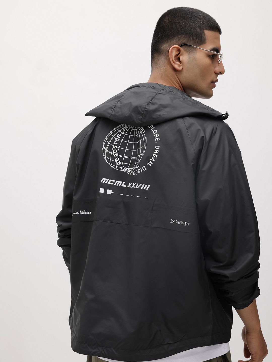 The Roadster Life Co. Typography Print Hooded Tailored Jacket