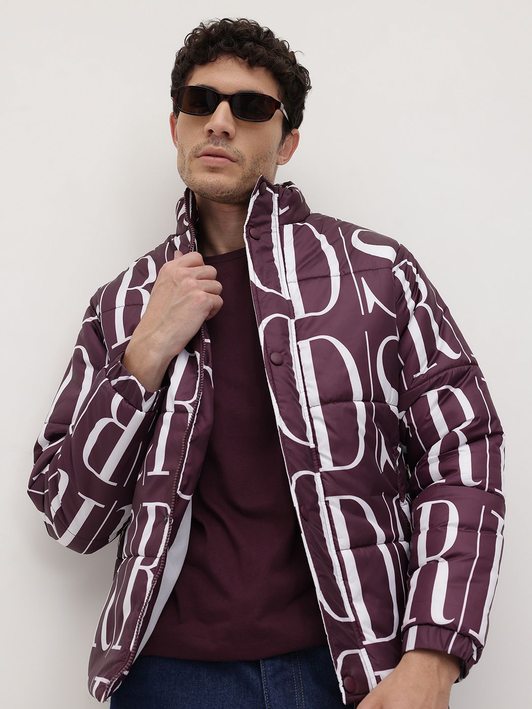 The Roadster Life Co. Brand Logo Print Padded Jacket