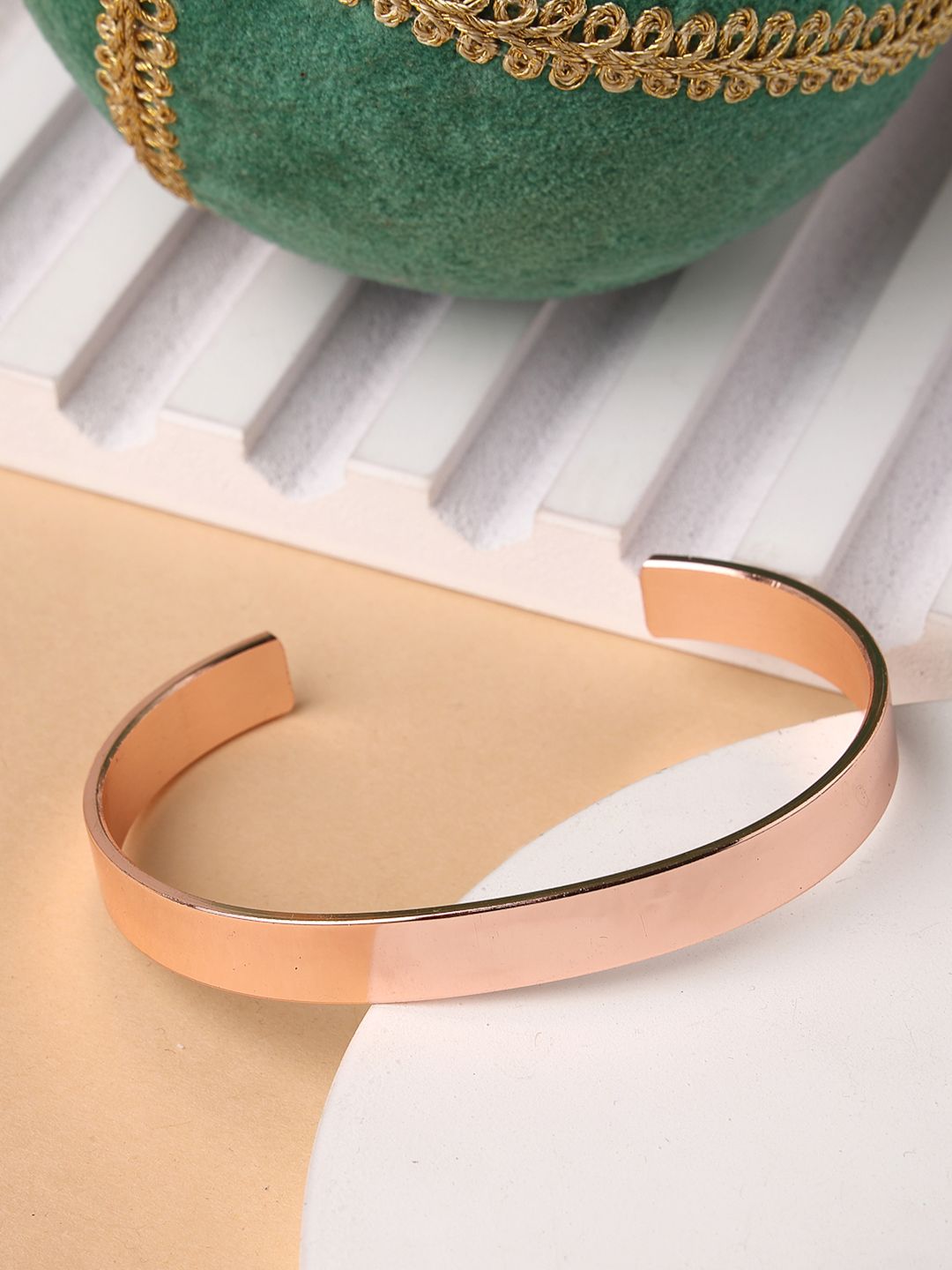 Roadster Men Rose Gold Stainless Steel Cuff Bracelet