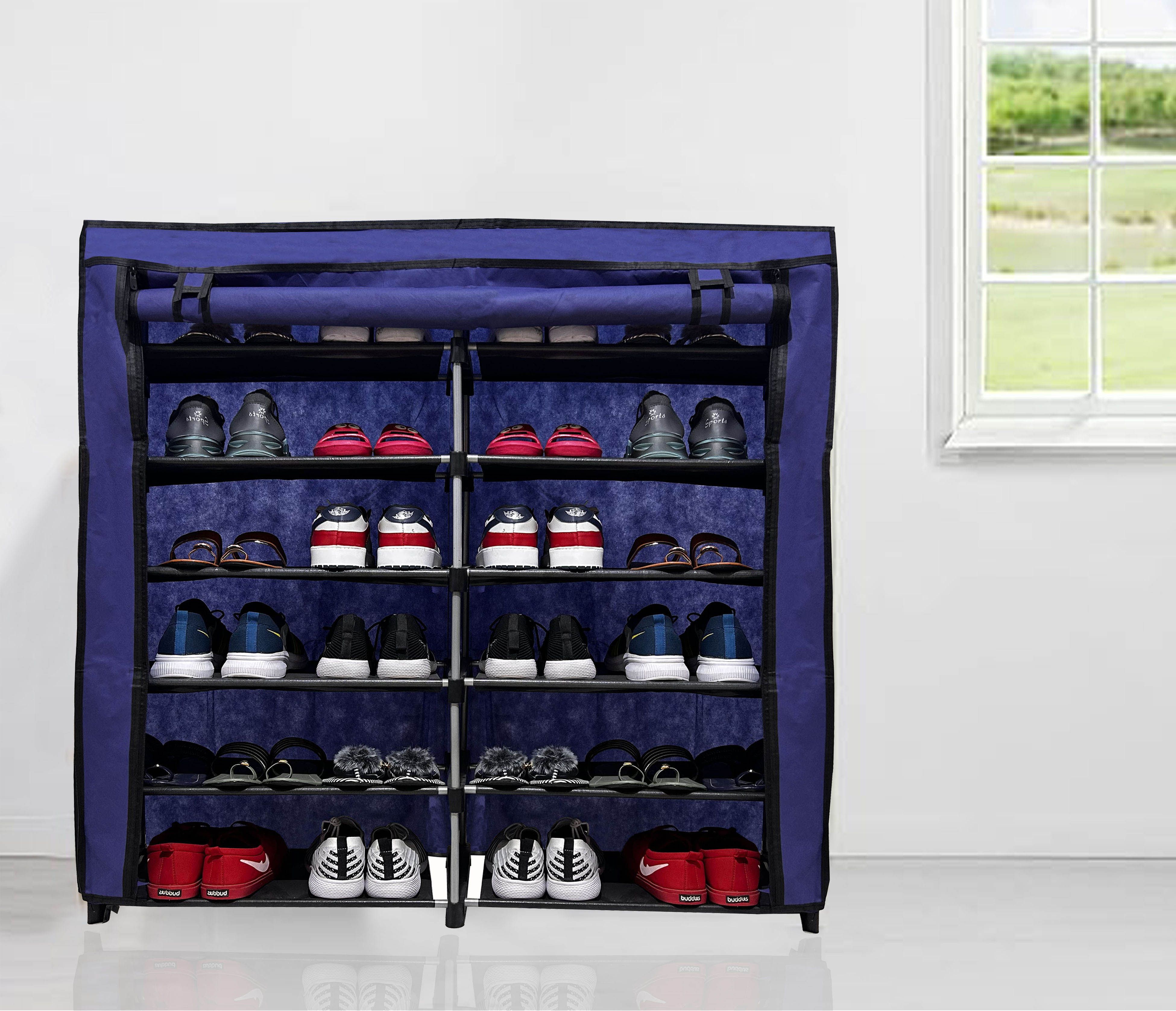 Rmerchants Blue Stainless Steel 12 Shelves Shoe Rack