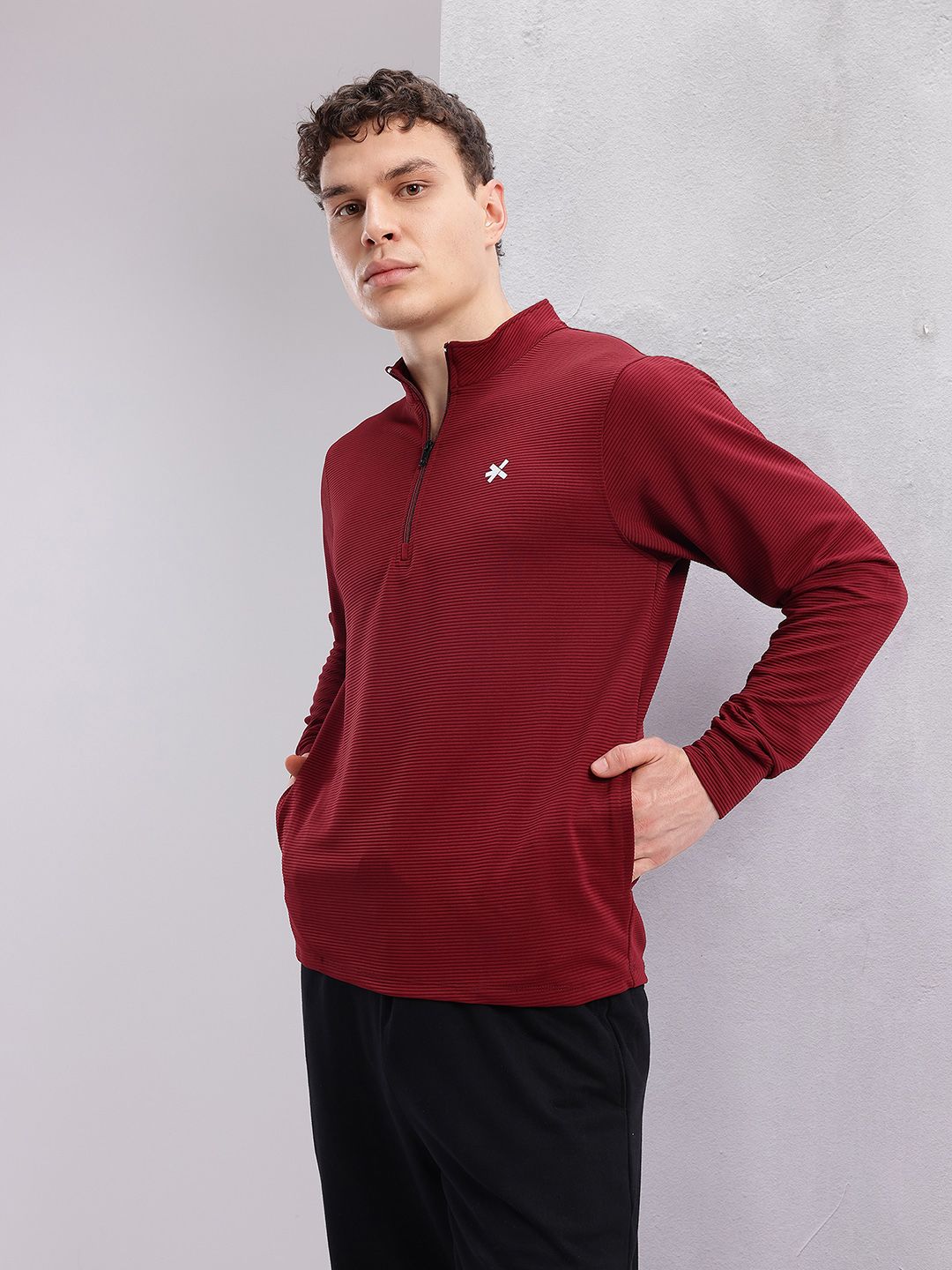 HRX by Hrithik Roshan Men Self Design Sweatshirt