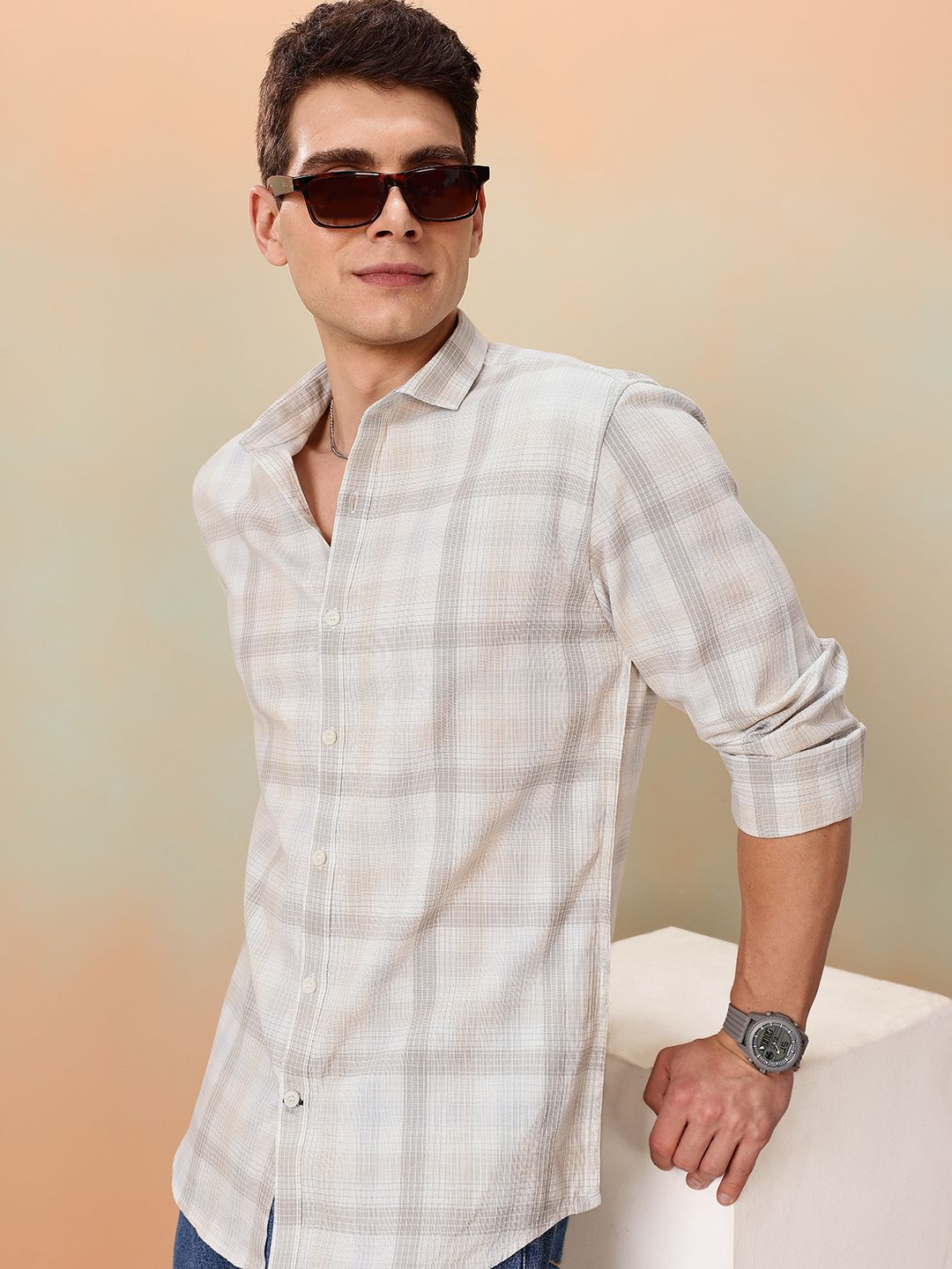 Mast & Harbour Checked Casual Shirt
