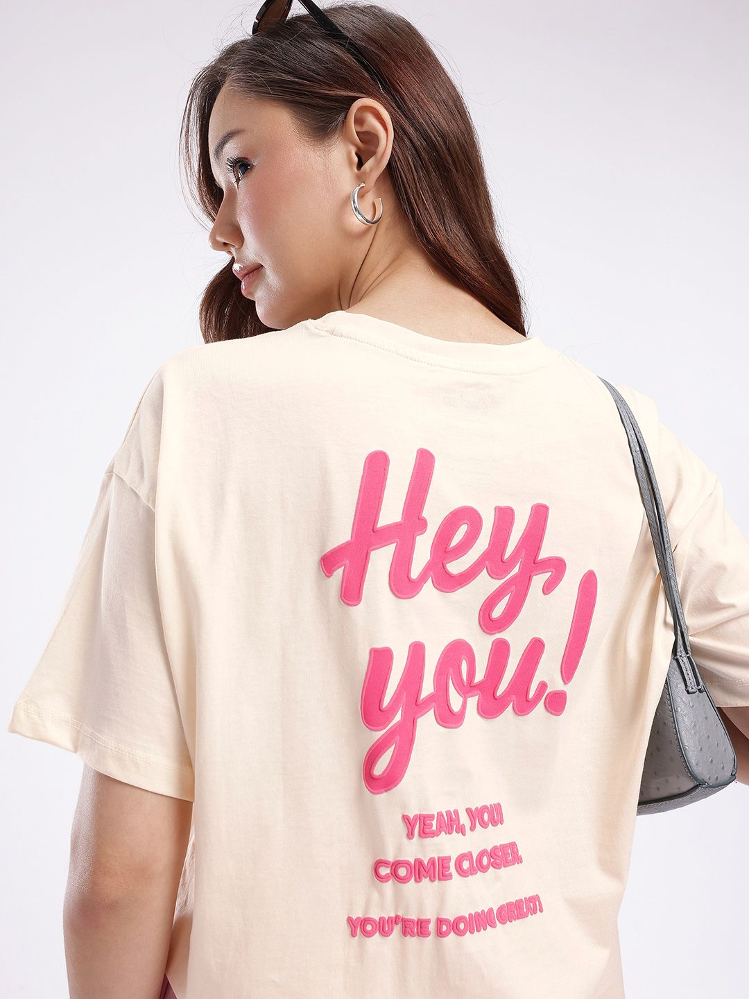 glitchez Typography Printed Relaxed T-shirt