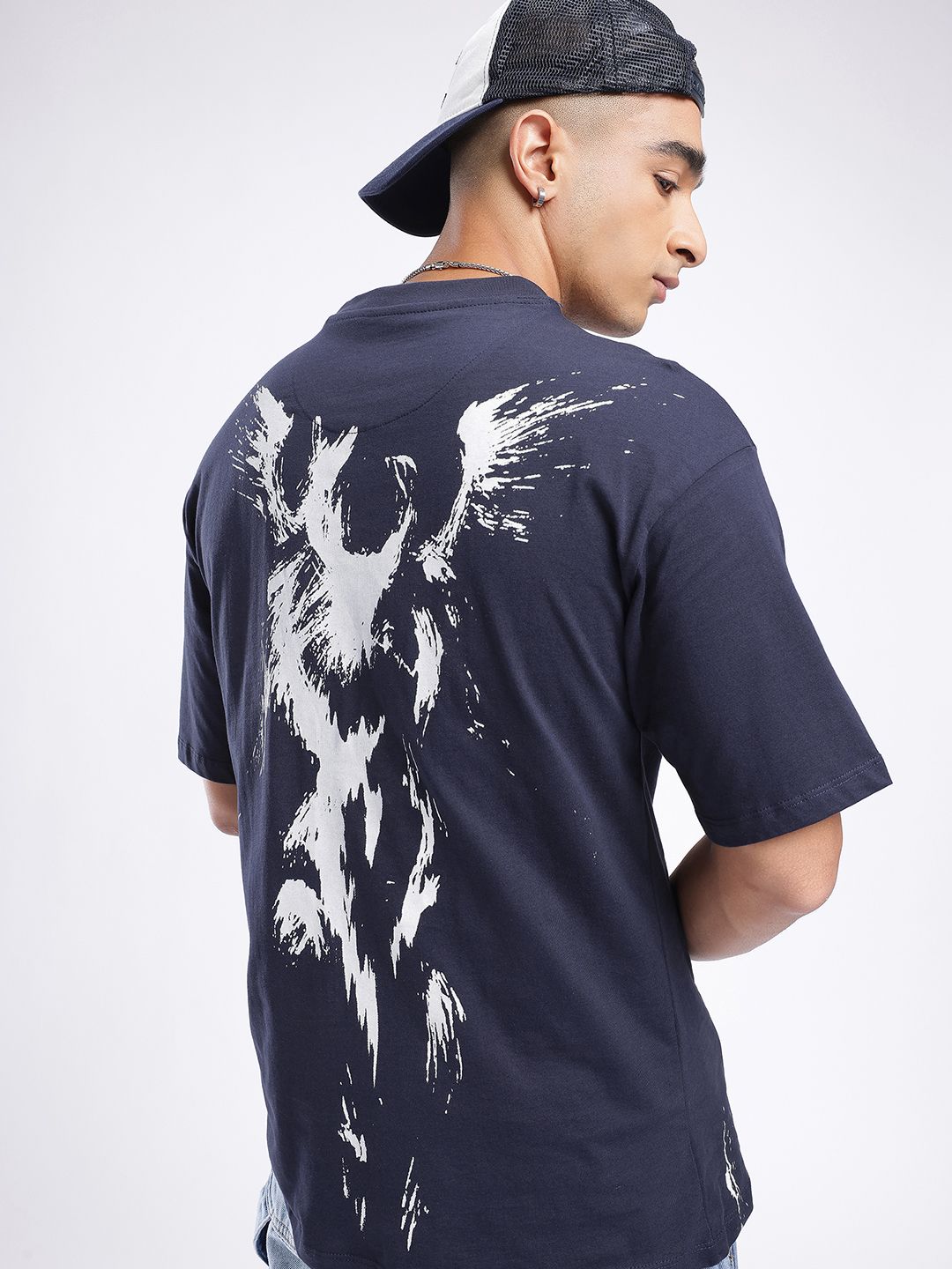 glitchez Graphic Printed Relaxed Fit T-shirt