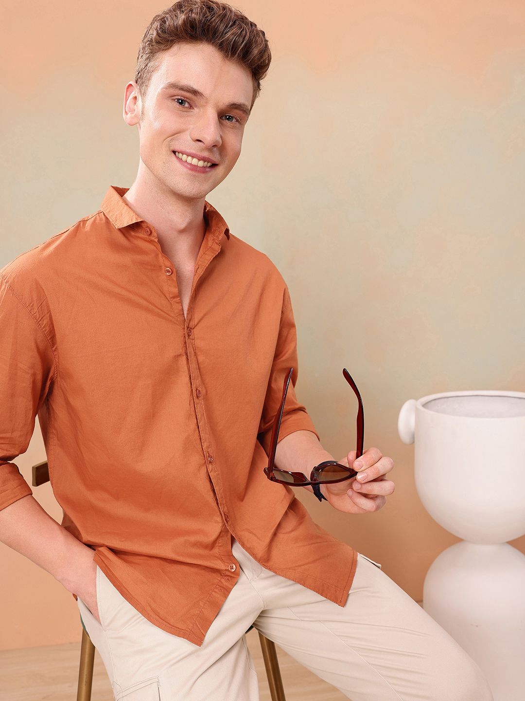 Mast & Harbour Relaxed Fit Pure Cotton Casual Shirt